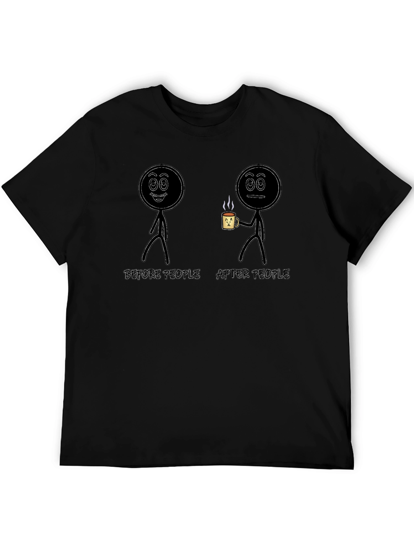 Funny Before & After People Black T-Shirt