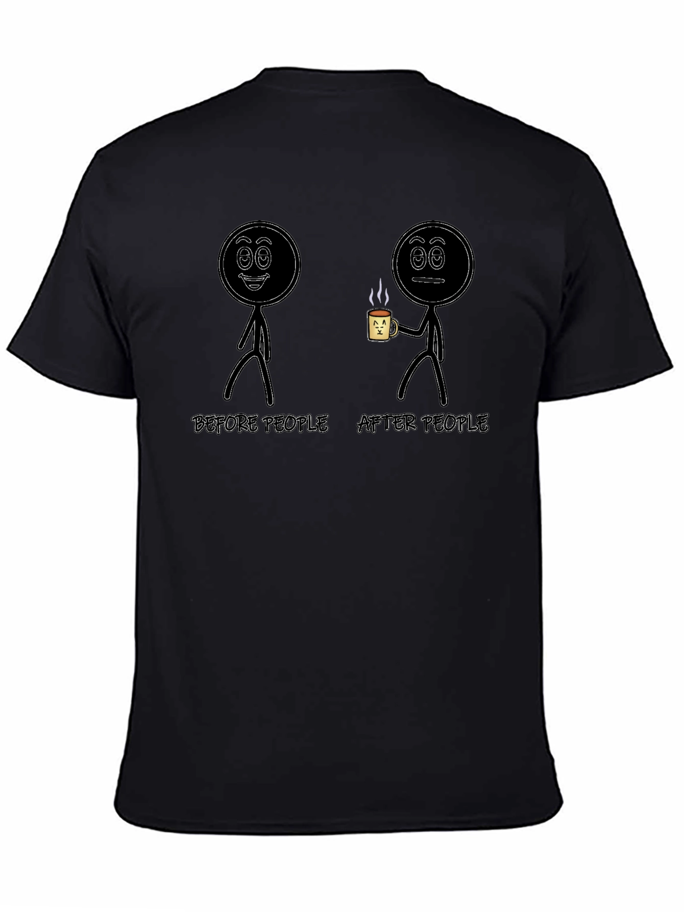 Funny Before & After People Black T-Shirt