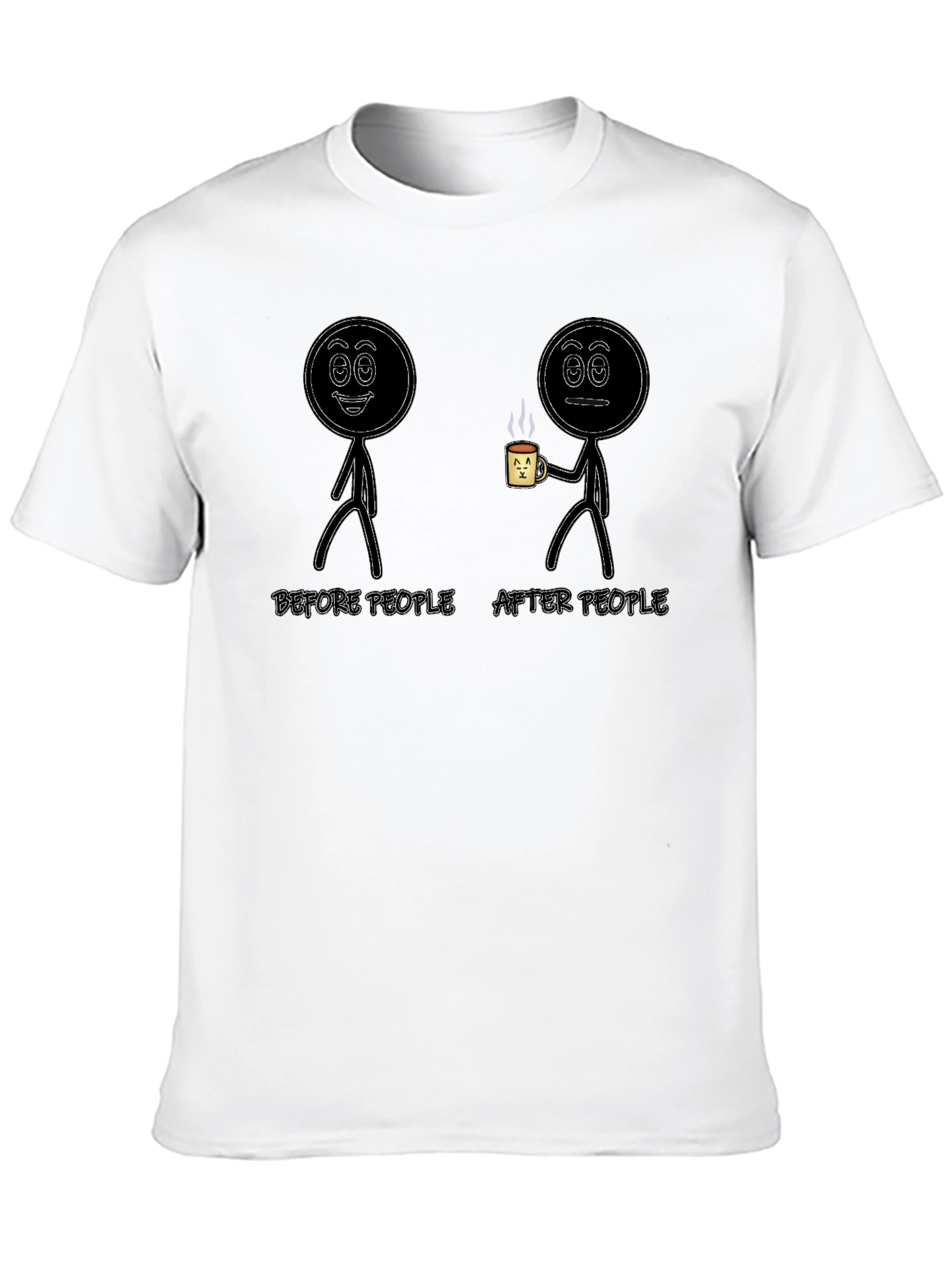 Funny Before & After People Black T-Shirt