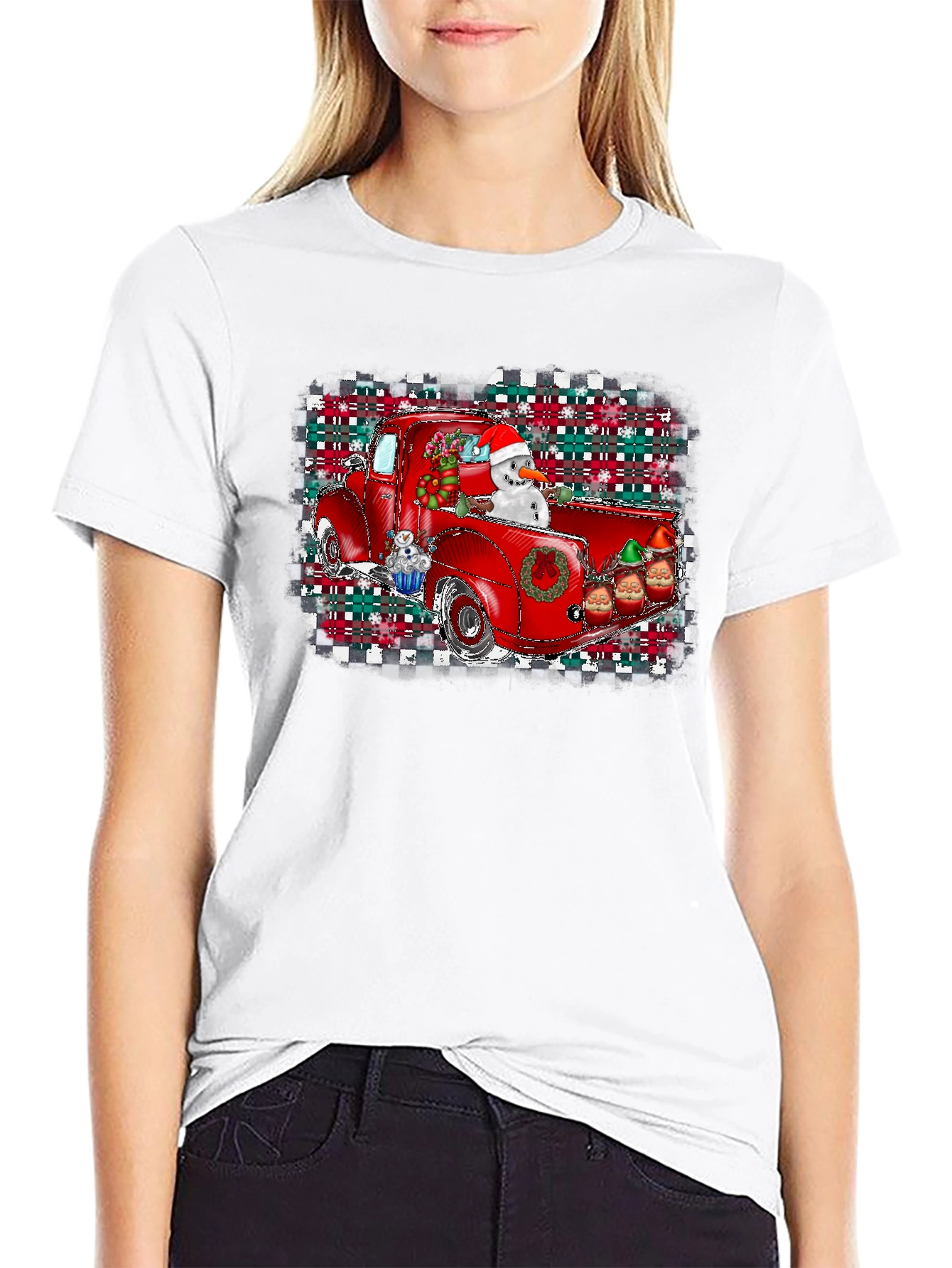Festive Red Truck Christmas T-Shirt