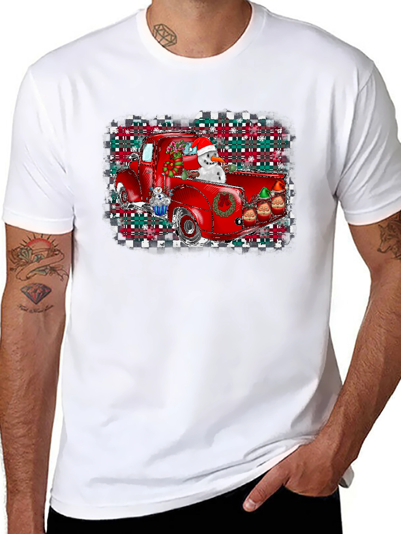 Festive Red Truck Christmas T-Shirt