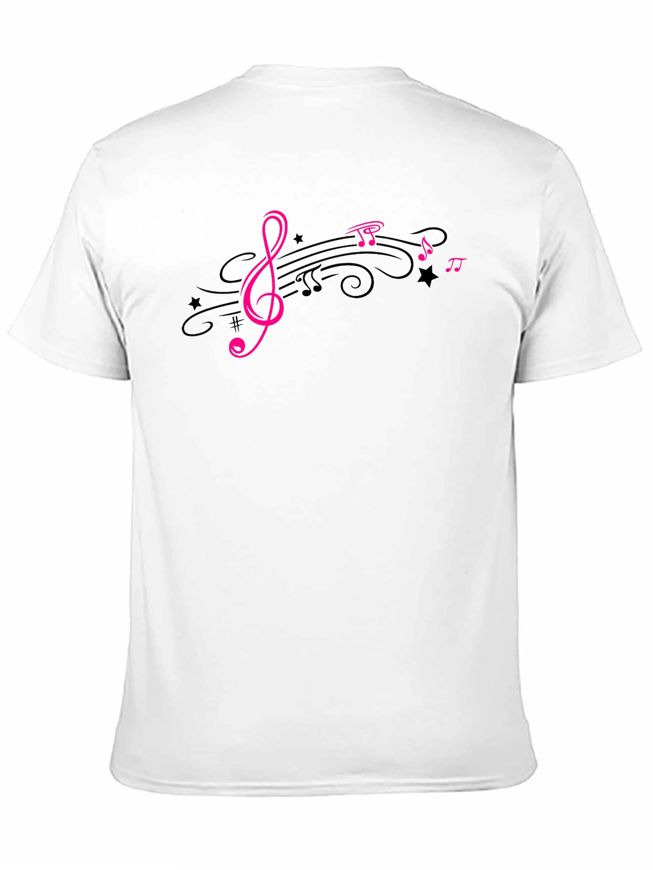 Music Lovers Tee - Pink Treble Clef Design