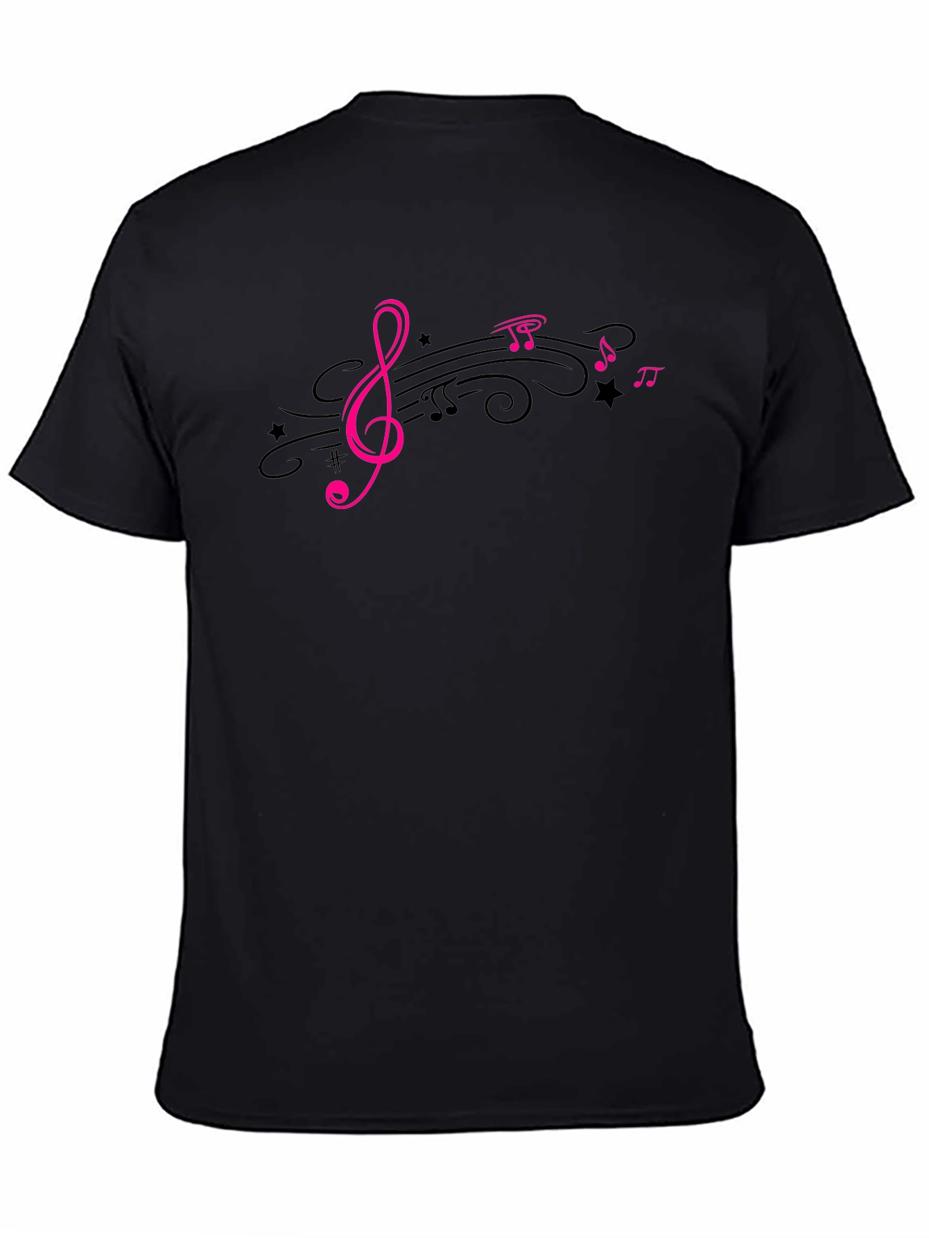 Music Lovers Tee - Pink Treble Clef Design