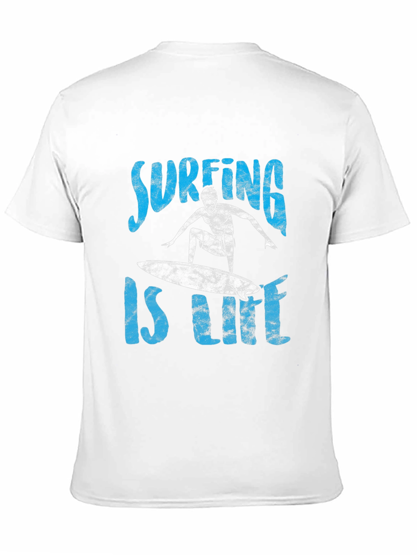 Surfing is Life Mens Graphic Tee - Black