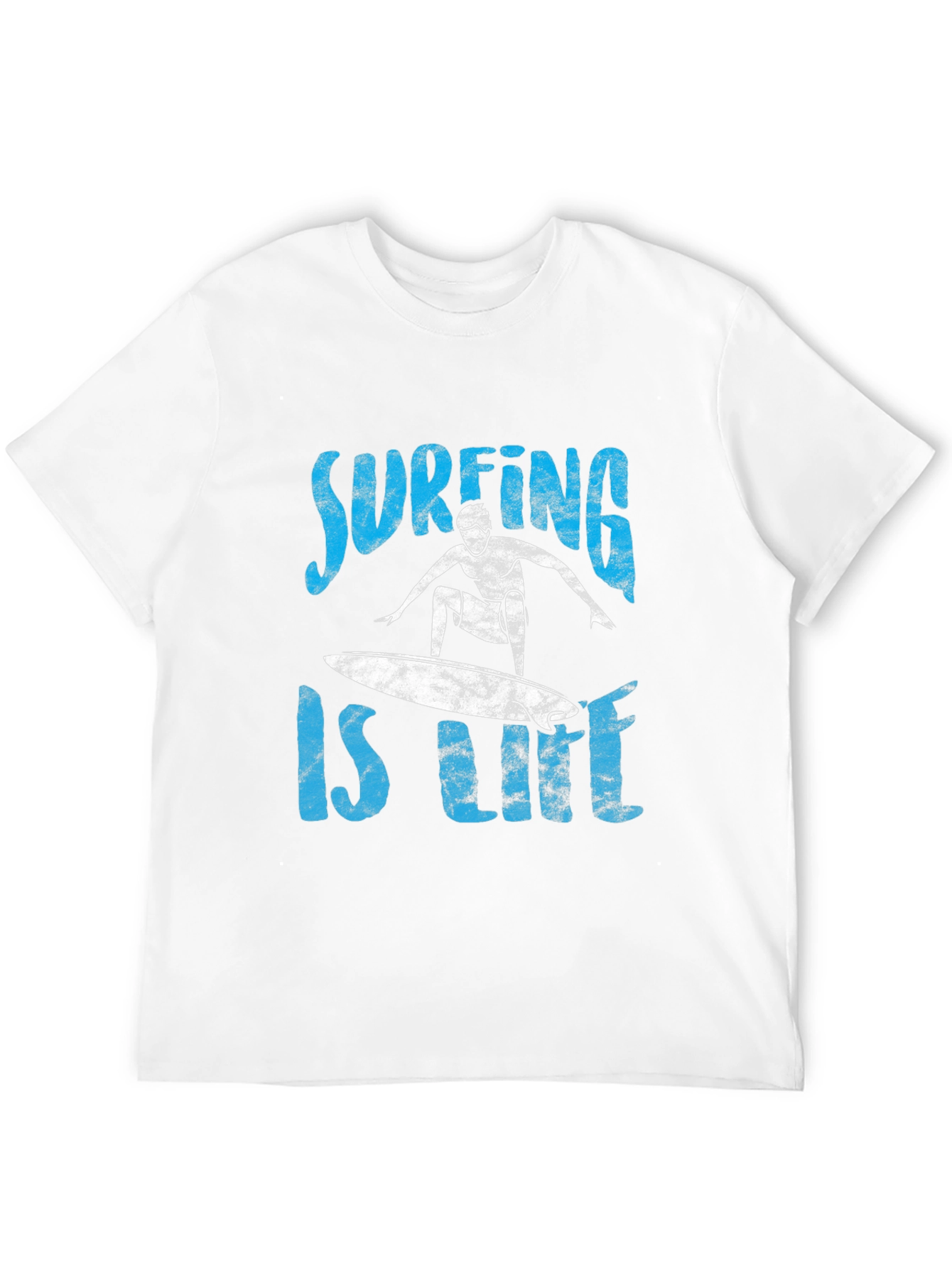 Surfing is Life Mens Graphic Tee - Black