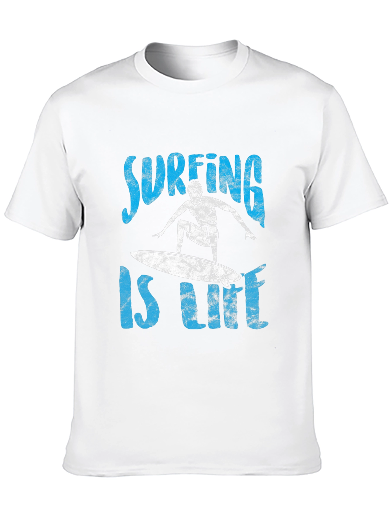 Surfing is Life Mens Graphic Tee - Black