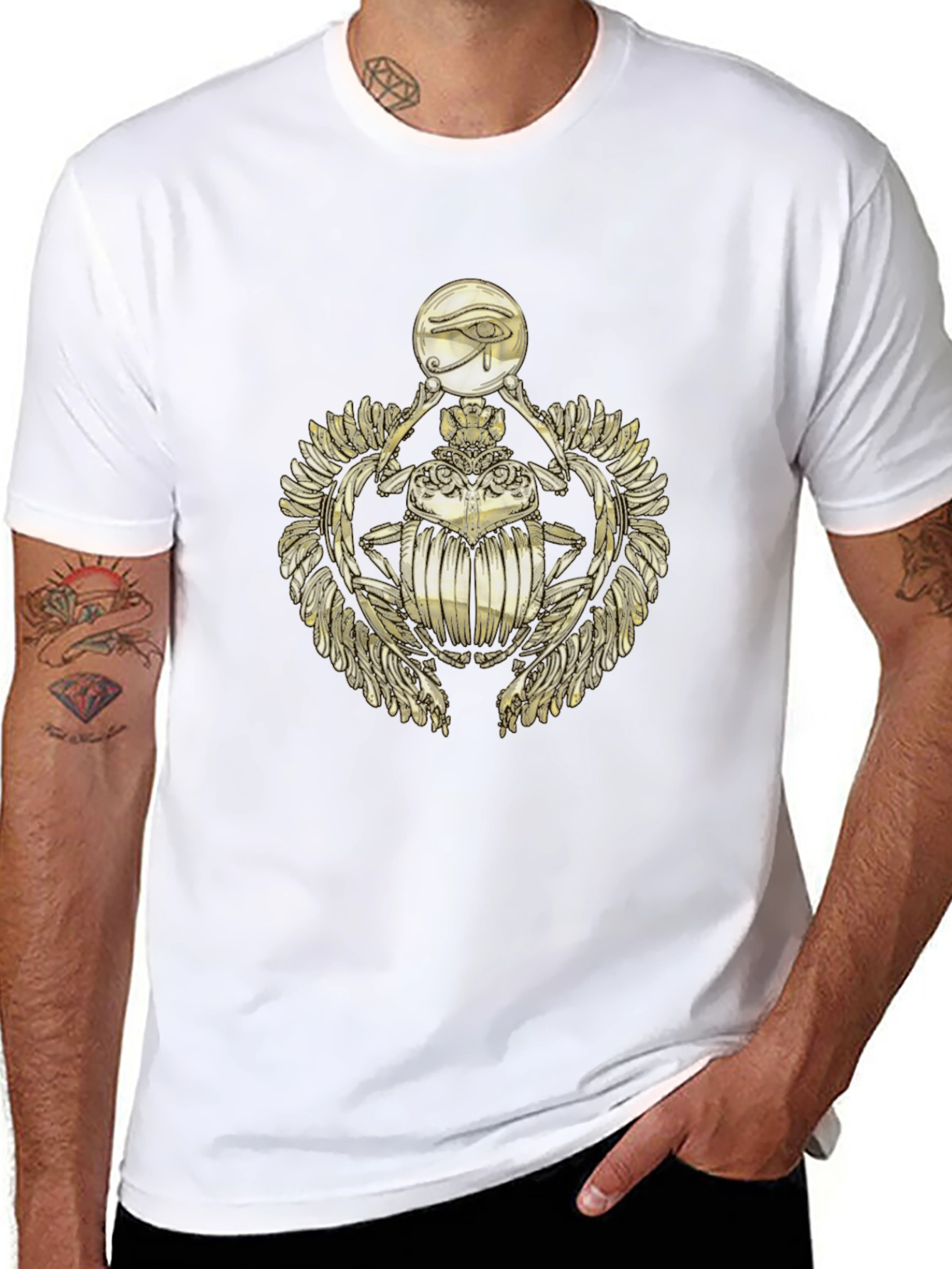Egyptian Scarab Eye of Horus Graphic Tee