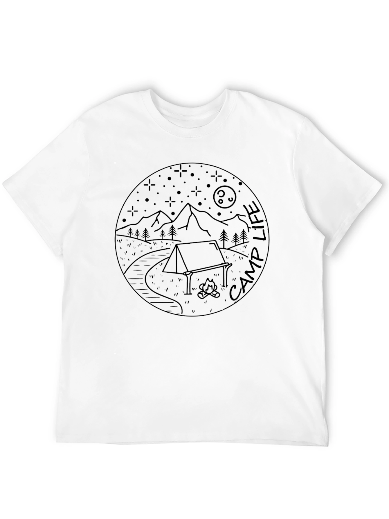 Camp Life Black Graphic Tee