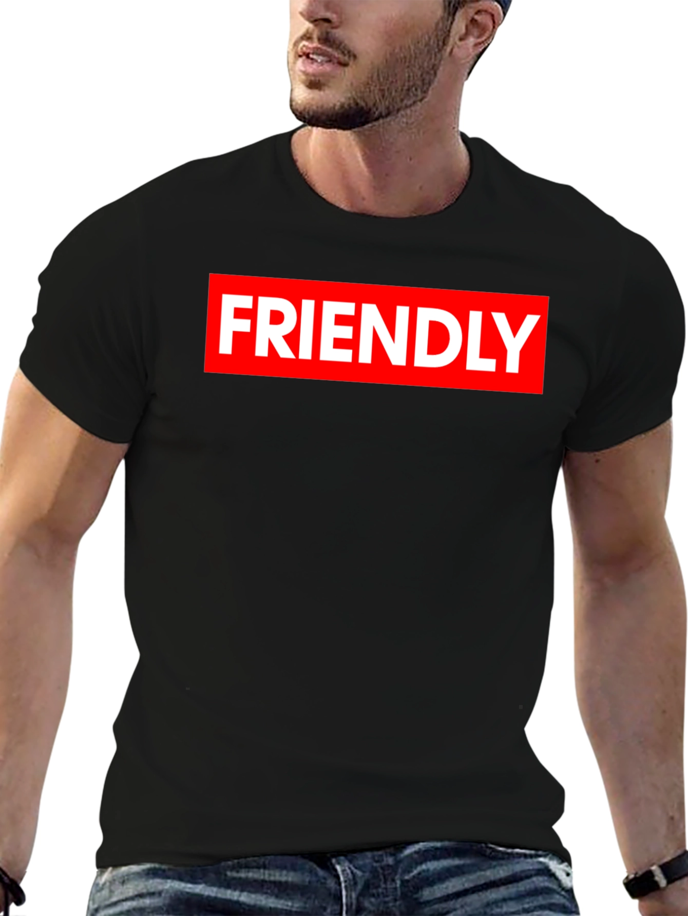 Friendly Graphic Tee - Black