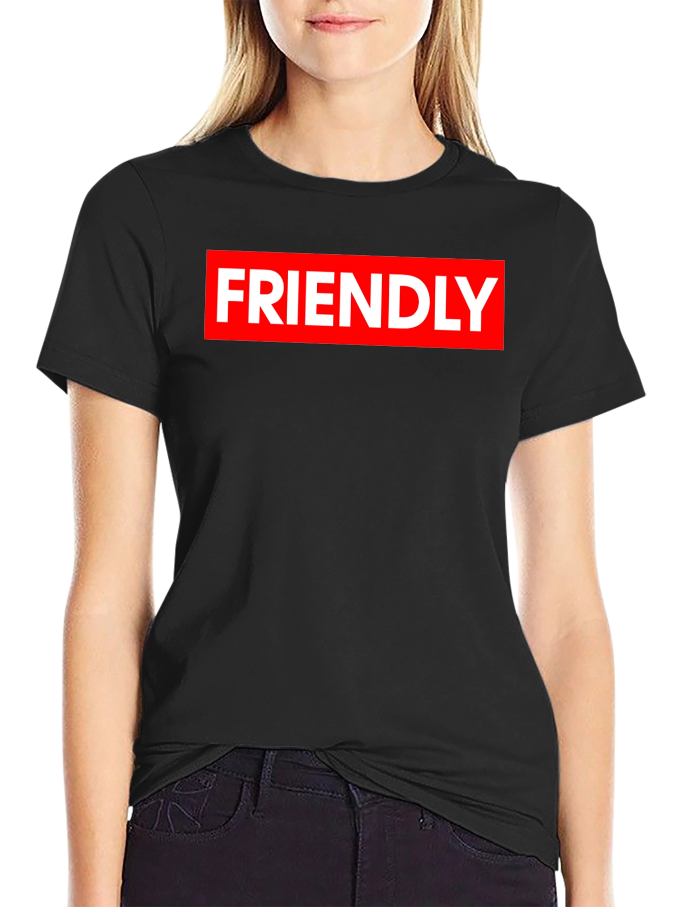 Friendly Graphic Tee - Black