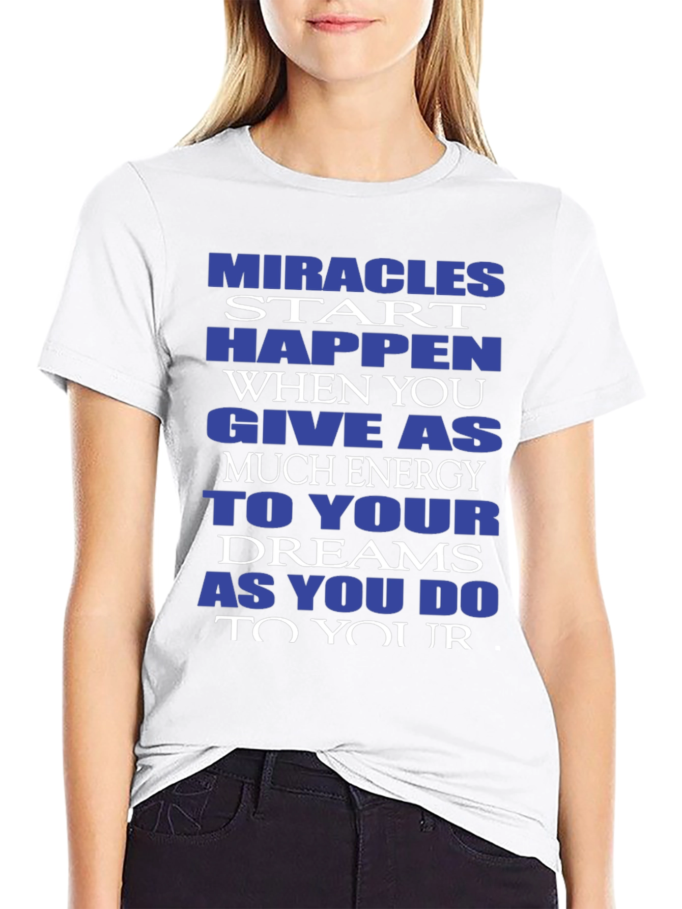 Miracles Happen Graphic Tee - Motivational T-Shirt