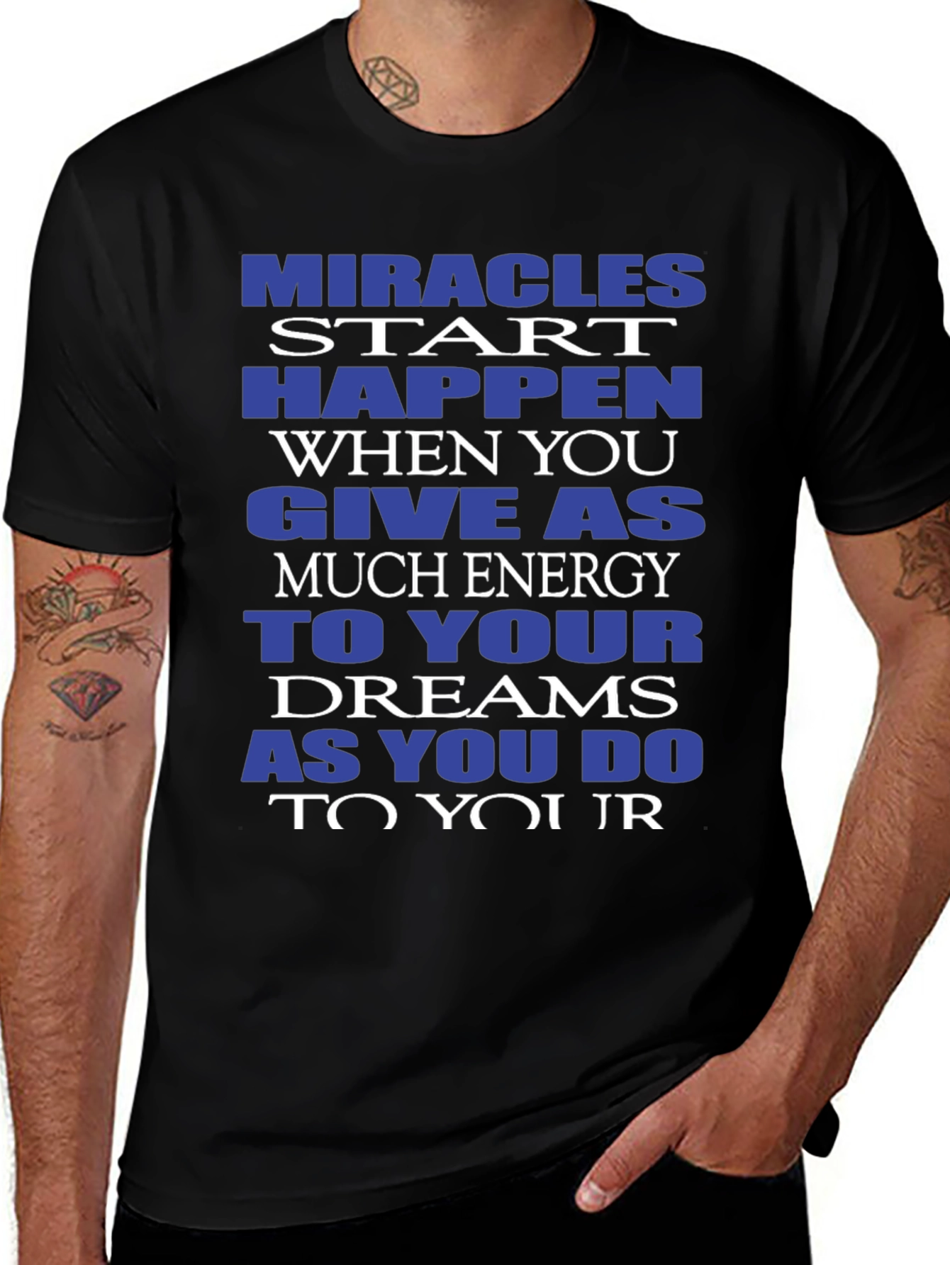 Miracles Happen Graphic Tee - Motivational T-Shirt