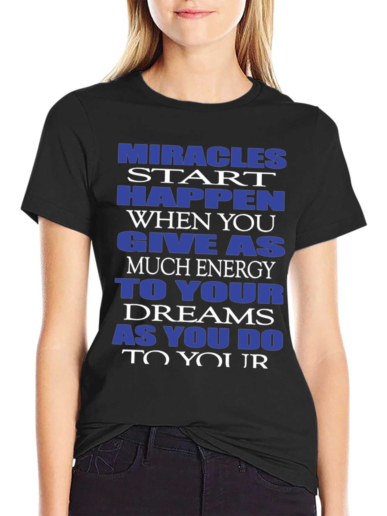 Miracles Happen Graphic Tee - Motivational T-Shirt
