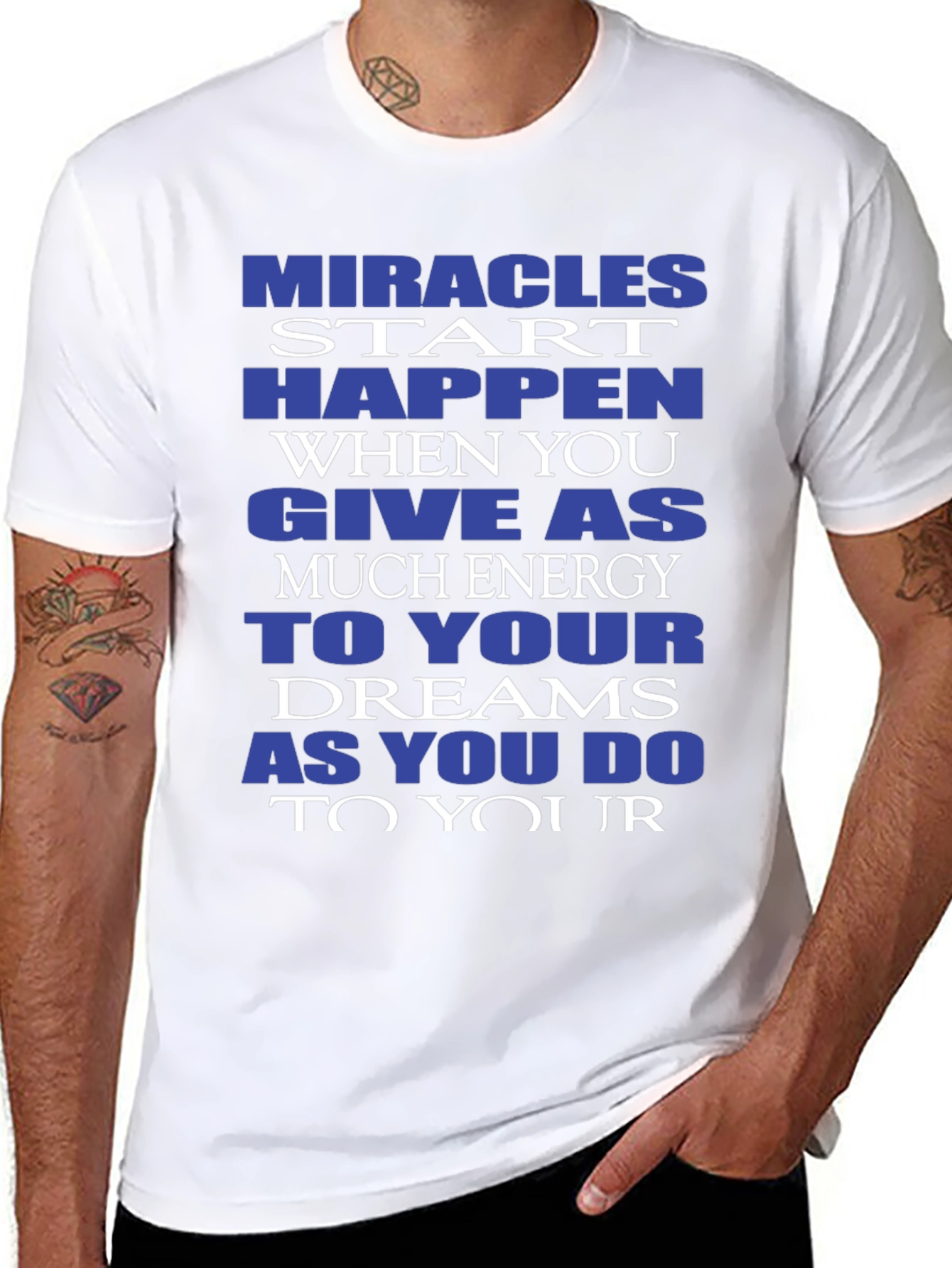 Miracles Happen Graphic Tee - Motivational T-Shirt