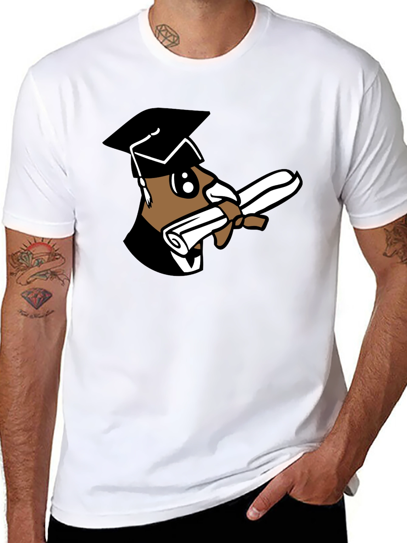 Graduation Bear Black T-Shirt
