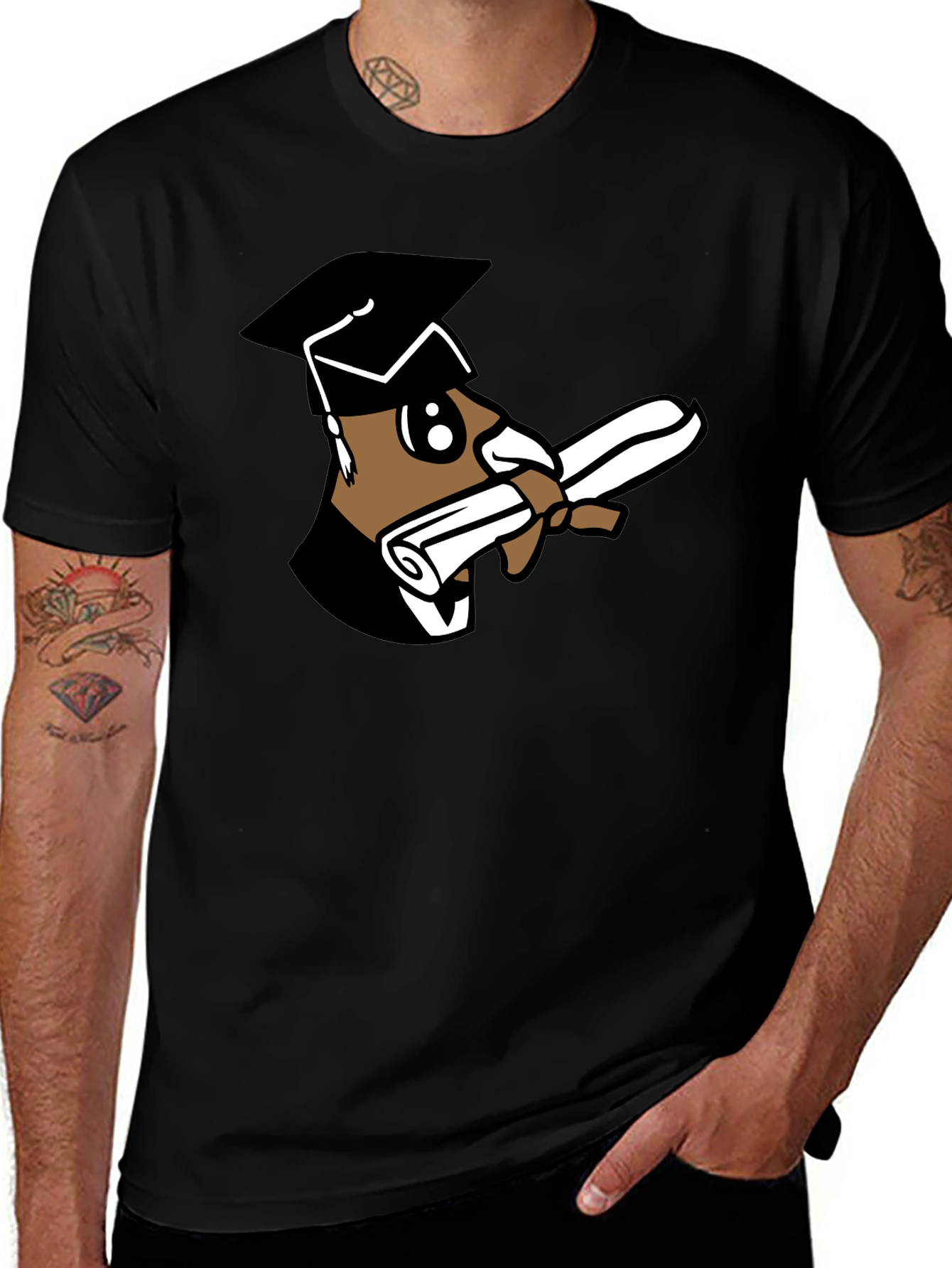 Graduation Bear Black T-Shirt
