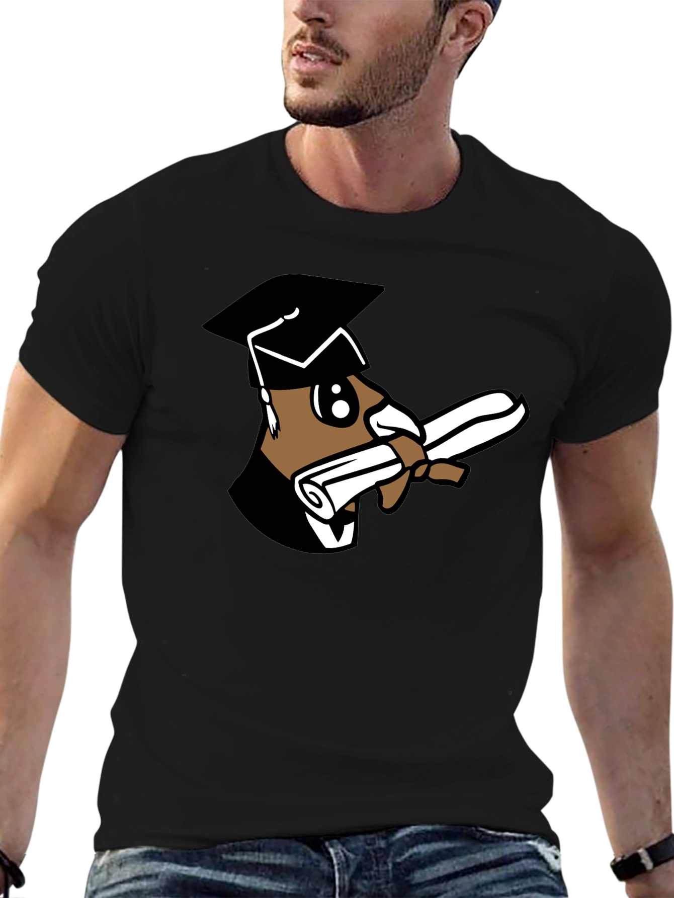 Graduation Bear Black T-Shirt