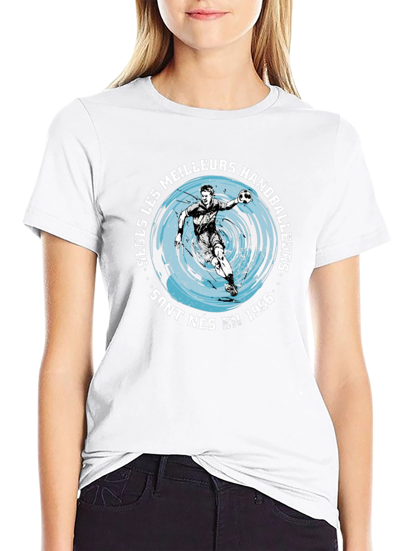 Handball Player Graphic T-Shirt - Born in 1986