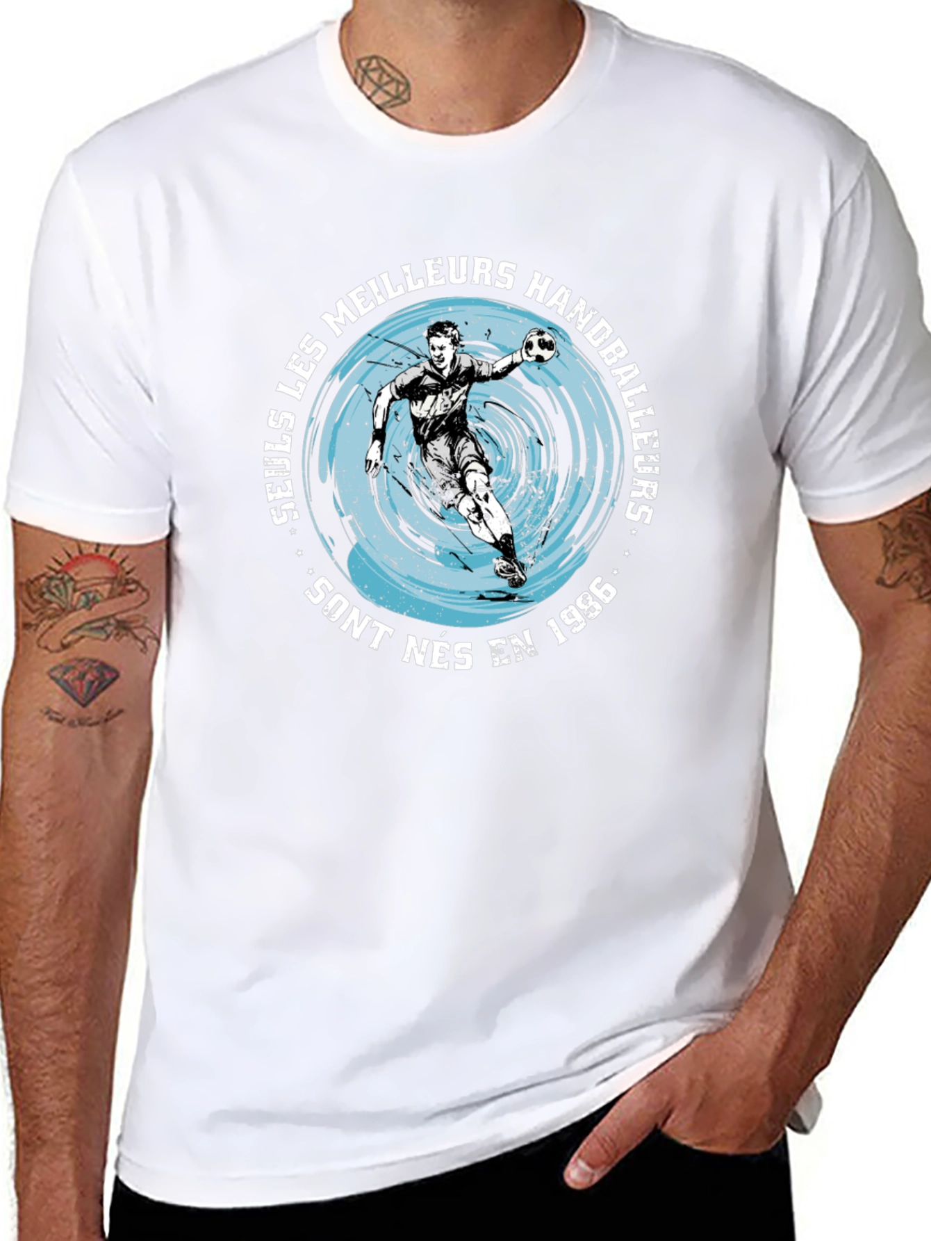 Handball Player Graphic T-Shirt - Born in 1986