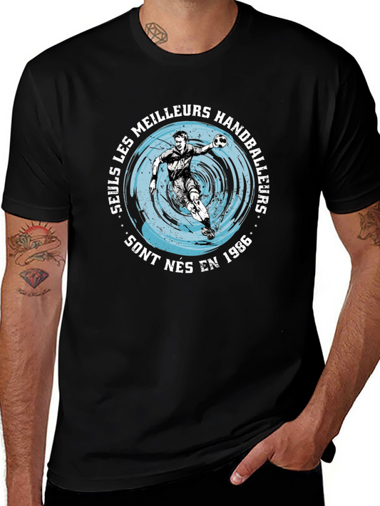 Handball Player Graphic T-Shirt - Born in 1986