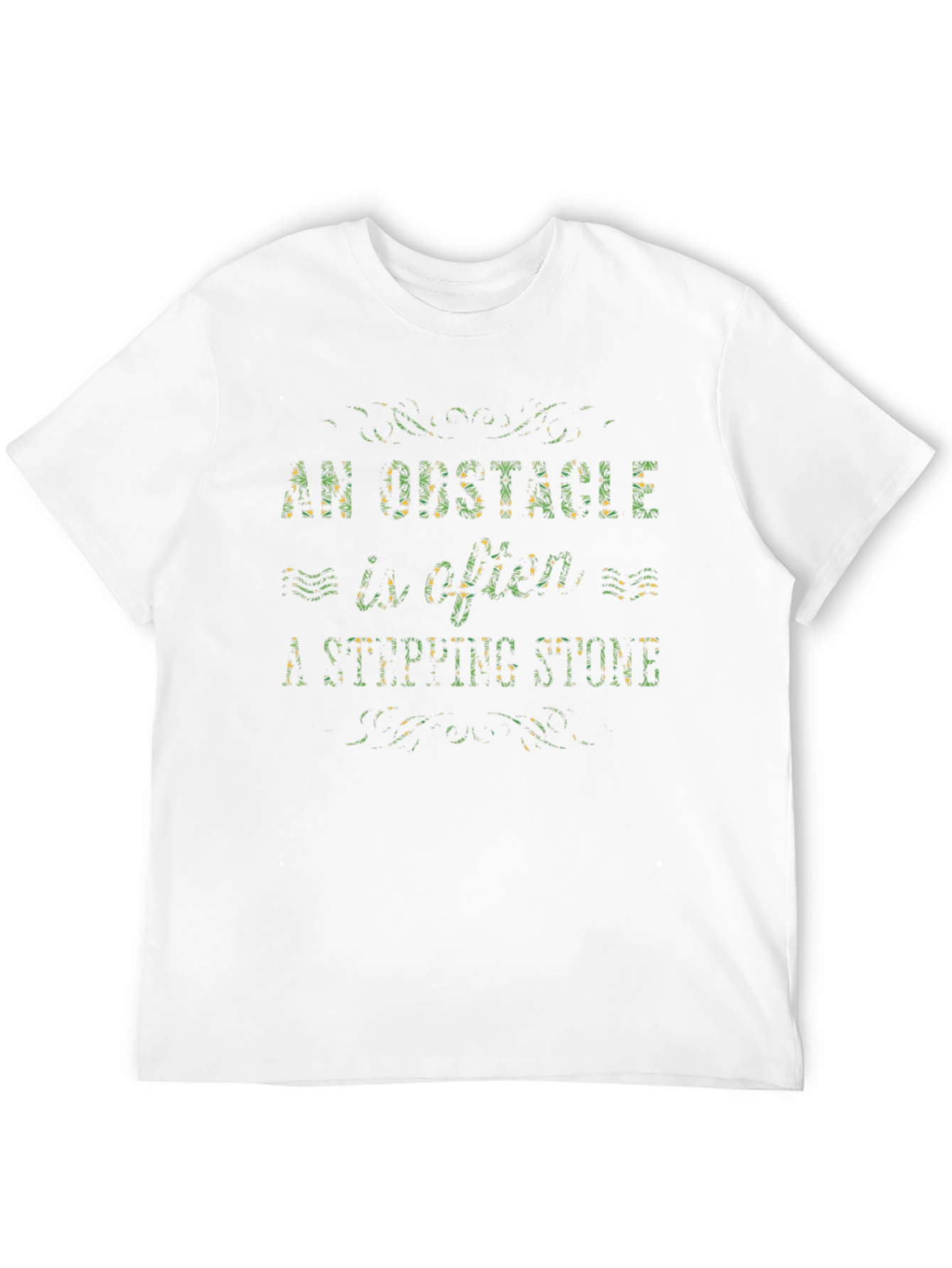 Obstacle Stepping Stone Graphic Tee - Black Cotton