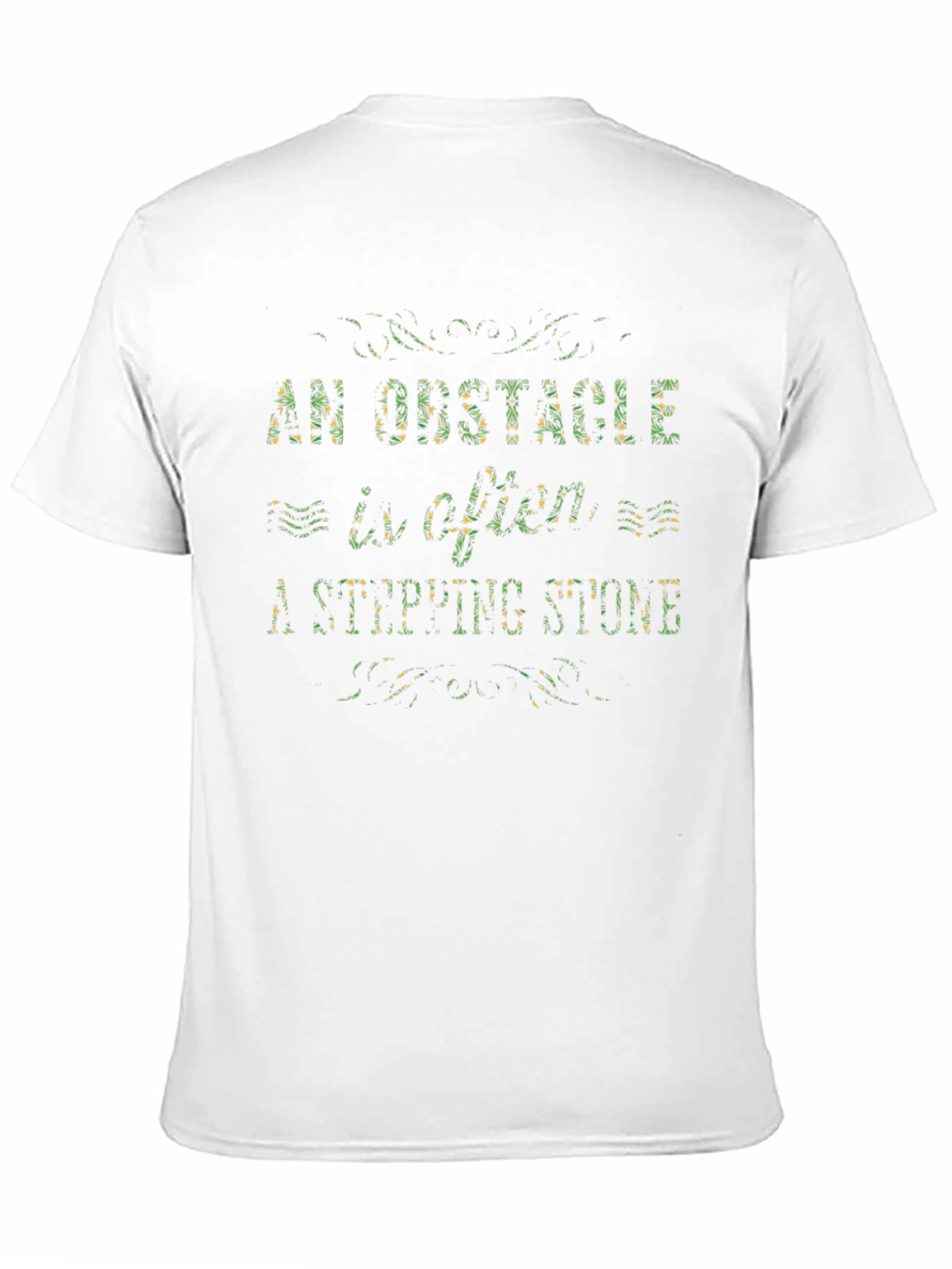 Obstacle Stepping Stone Graphic Tee - Black Cotton