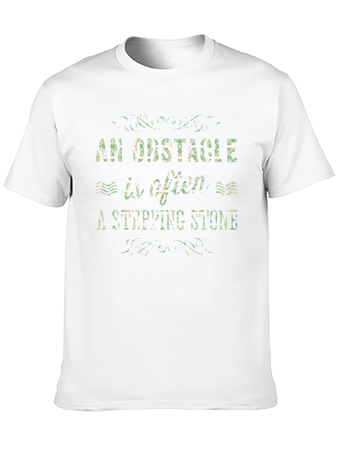 Obstacle Stepping Stone Graphic Tee - Black Cotton