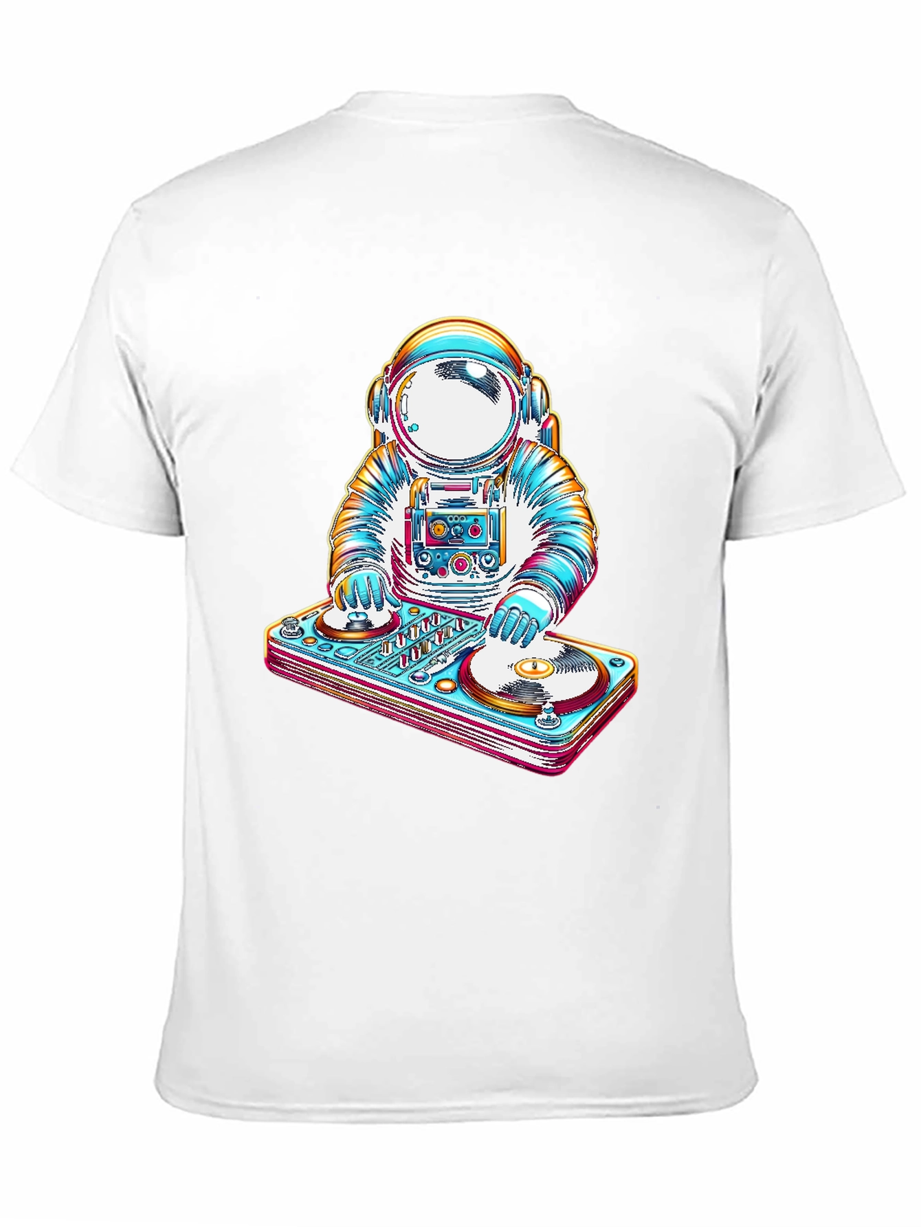 Astronaut DJ Graphic Tee - Cool Space Music T-Shirt