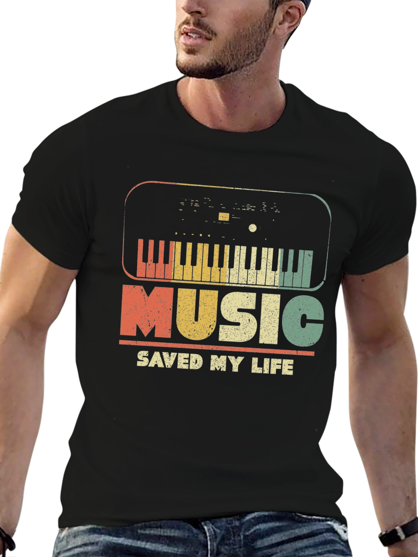 Music Saved My Life Retro T-Shirt