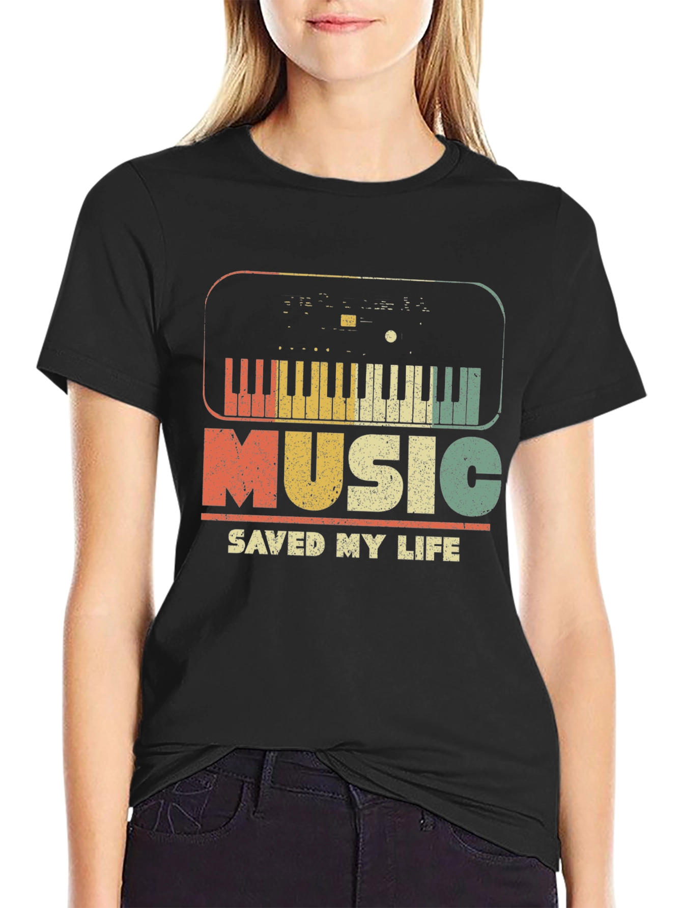 Music Saved My Life Retro T-Shirt