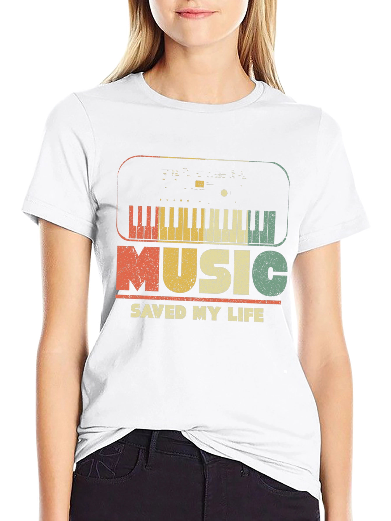 Music Saved My Life Retro T-Shirt