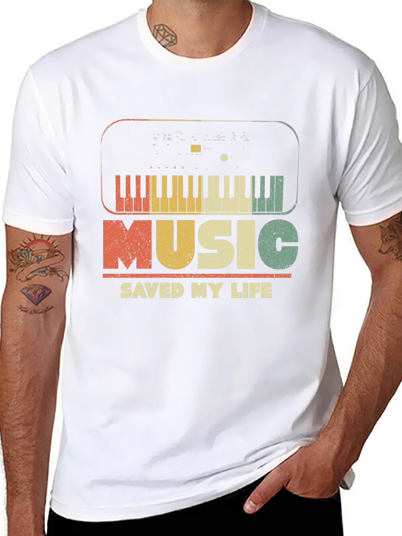 Music Saved My Life Retro T-Shirt