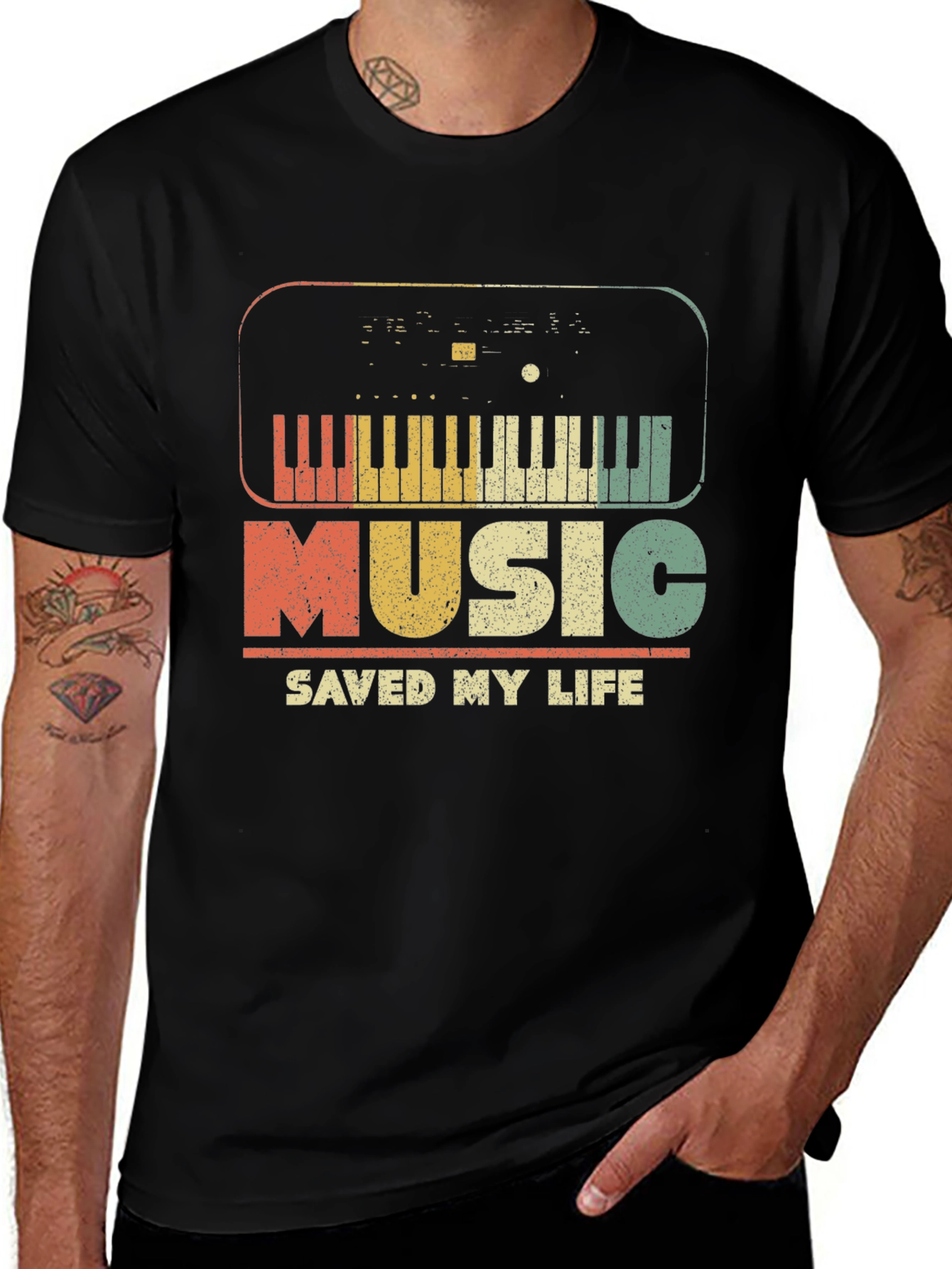 Music Saved My Life Retro T-Shirt