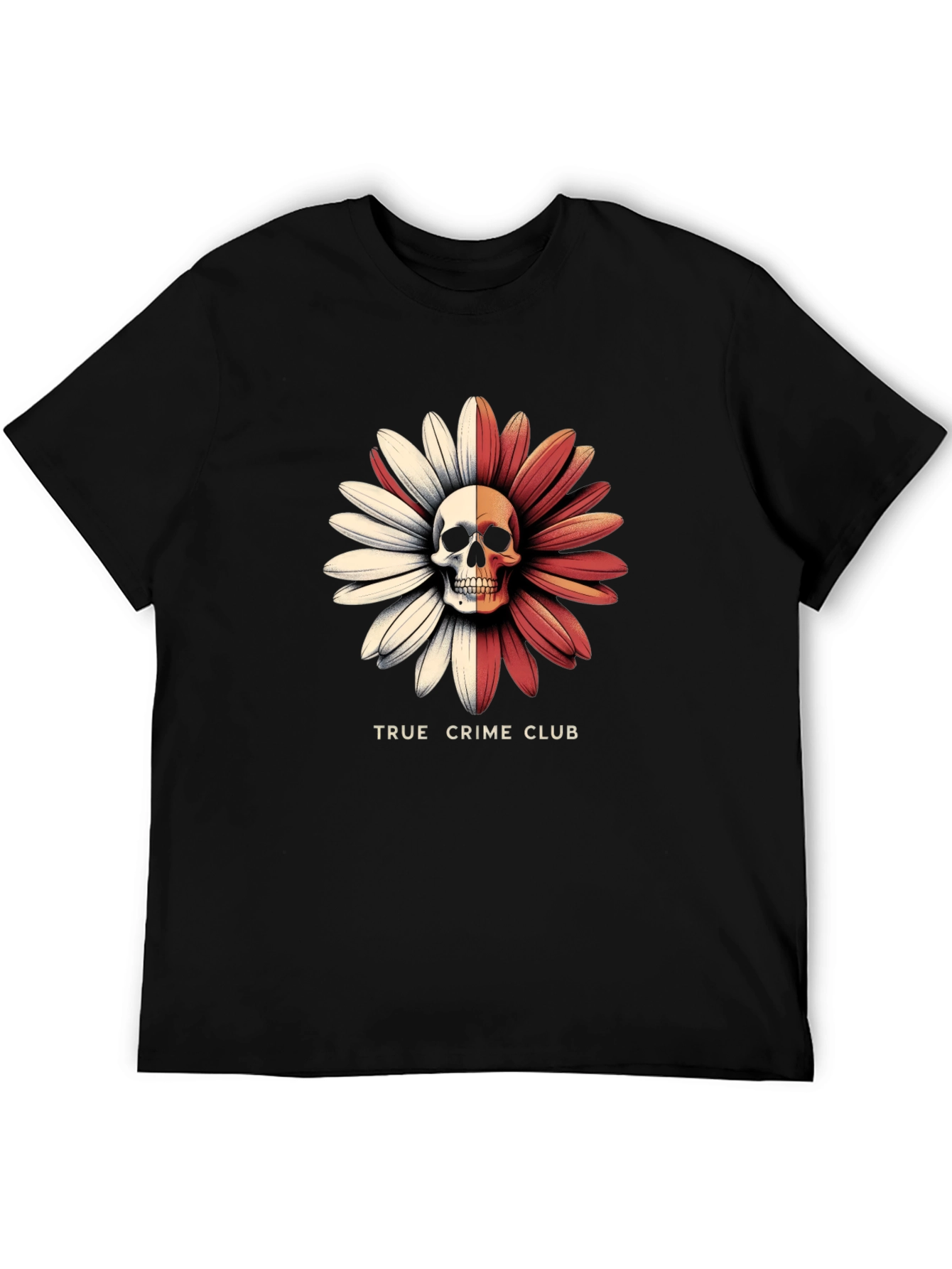 True Crime Club Skull Daisy Graphic Tee