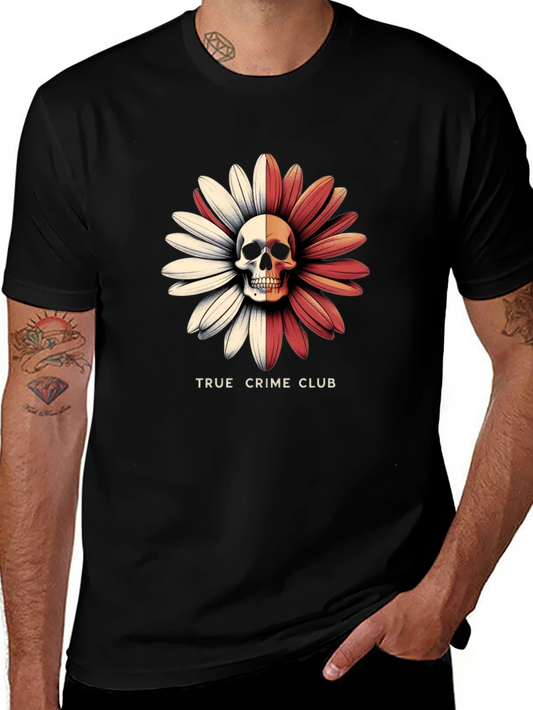 True Crime Club Skull Daisy Graphic Tee