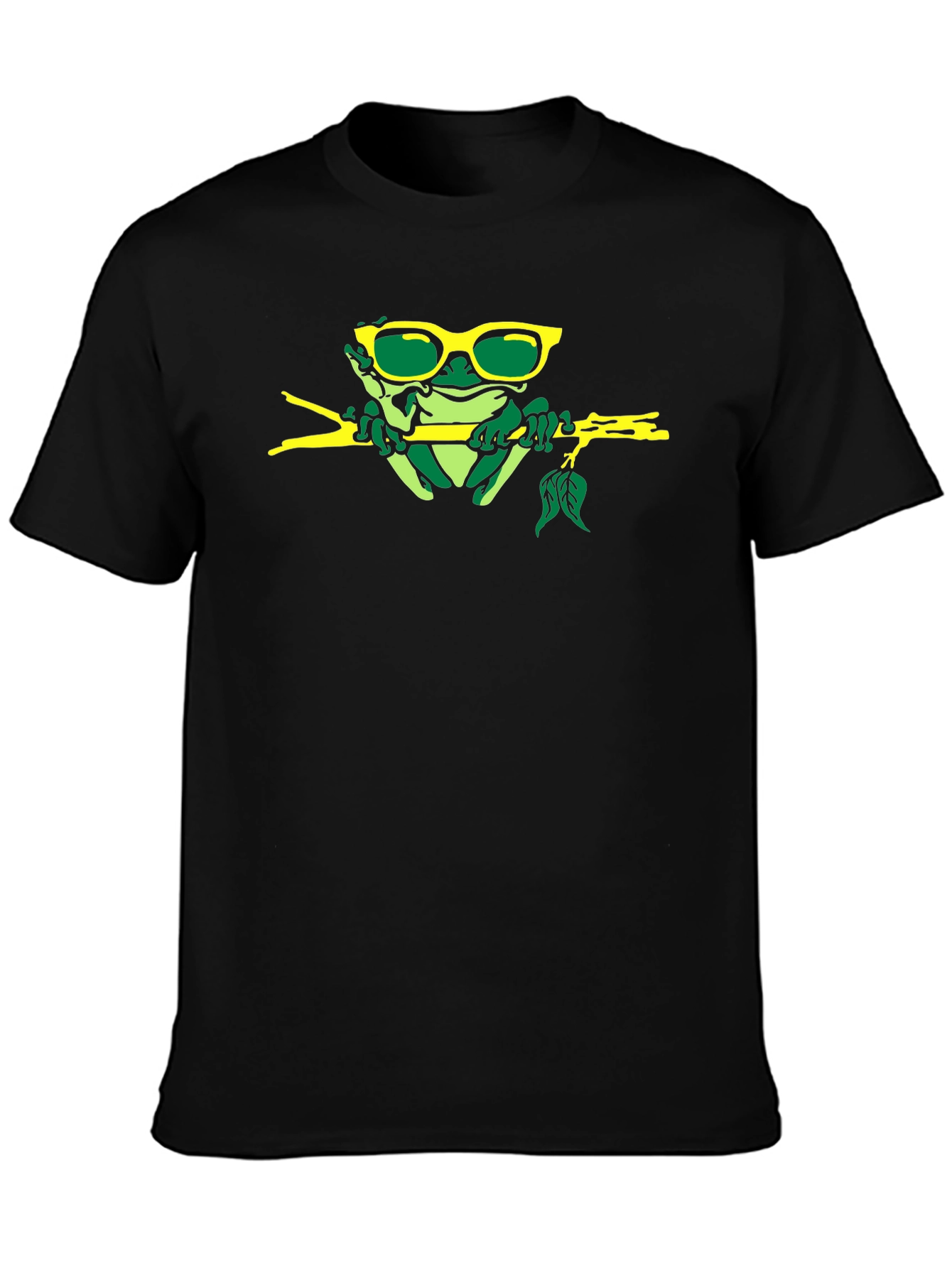 Cool Frog on a Branch Graphic Tee