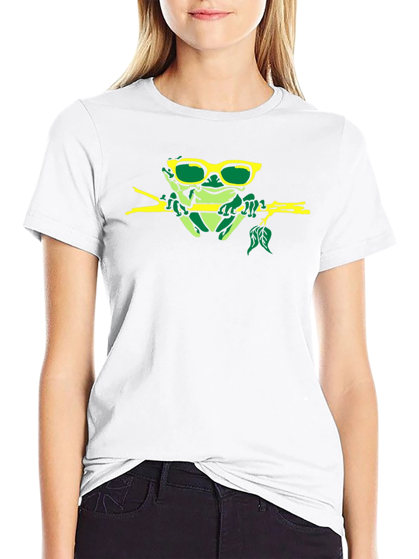 Cool Frog on a Branch Graphic Tee