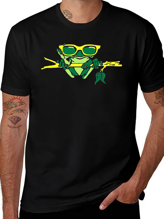 Cool Frog on a Branch Graphic Tee