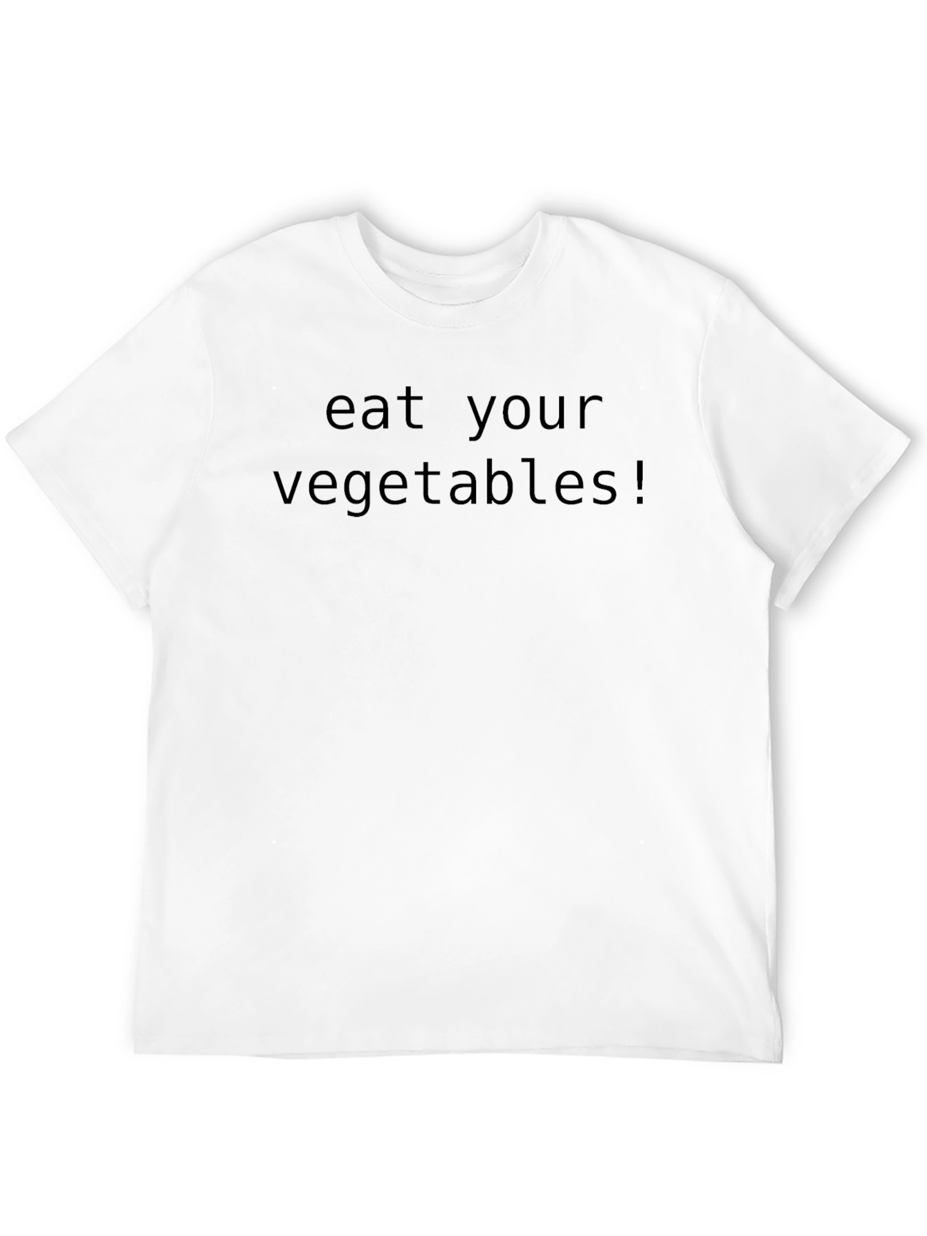 Eat Your Vegetables T-Shirt - Black Crew Neck Tee