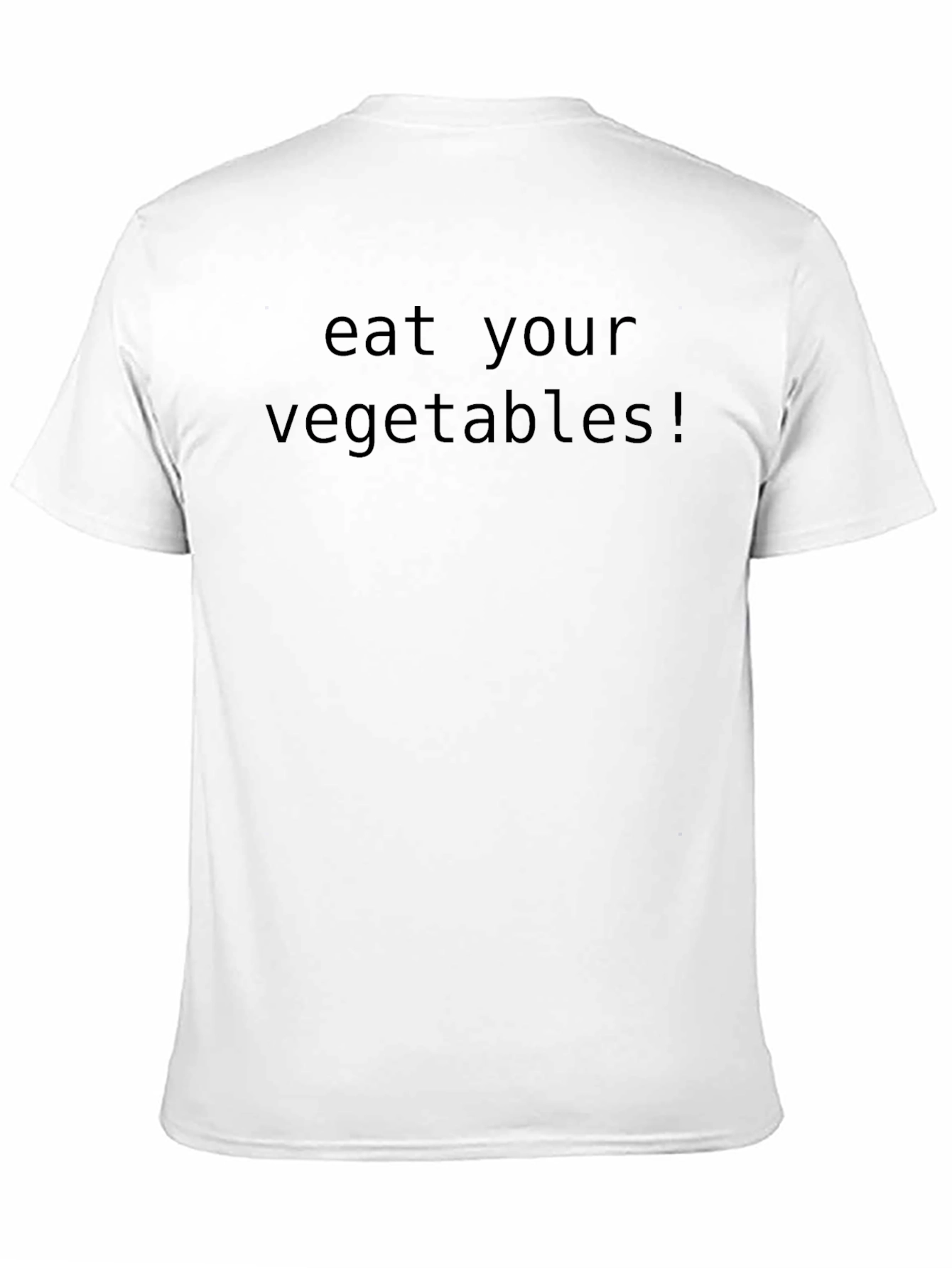 Eat Your Vegetables T-Shirt - Black Crew Neck Tee