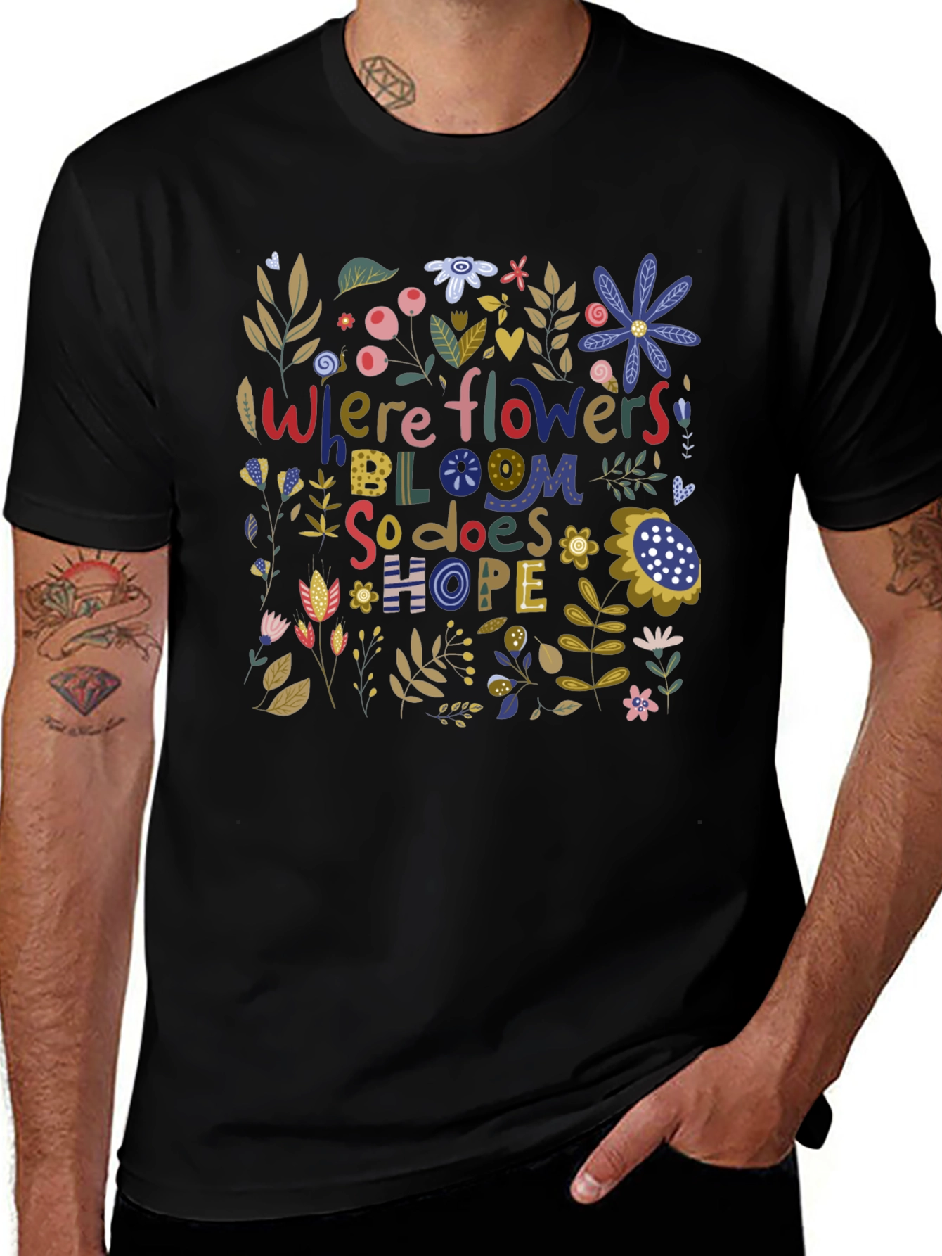 Floral Hope Graphic Tee - Where Flowers Bloom