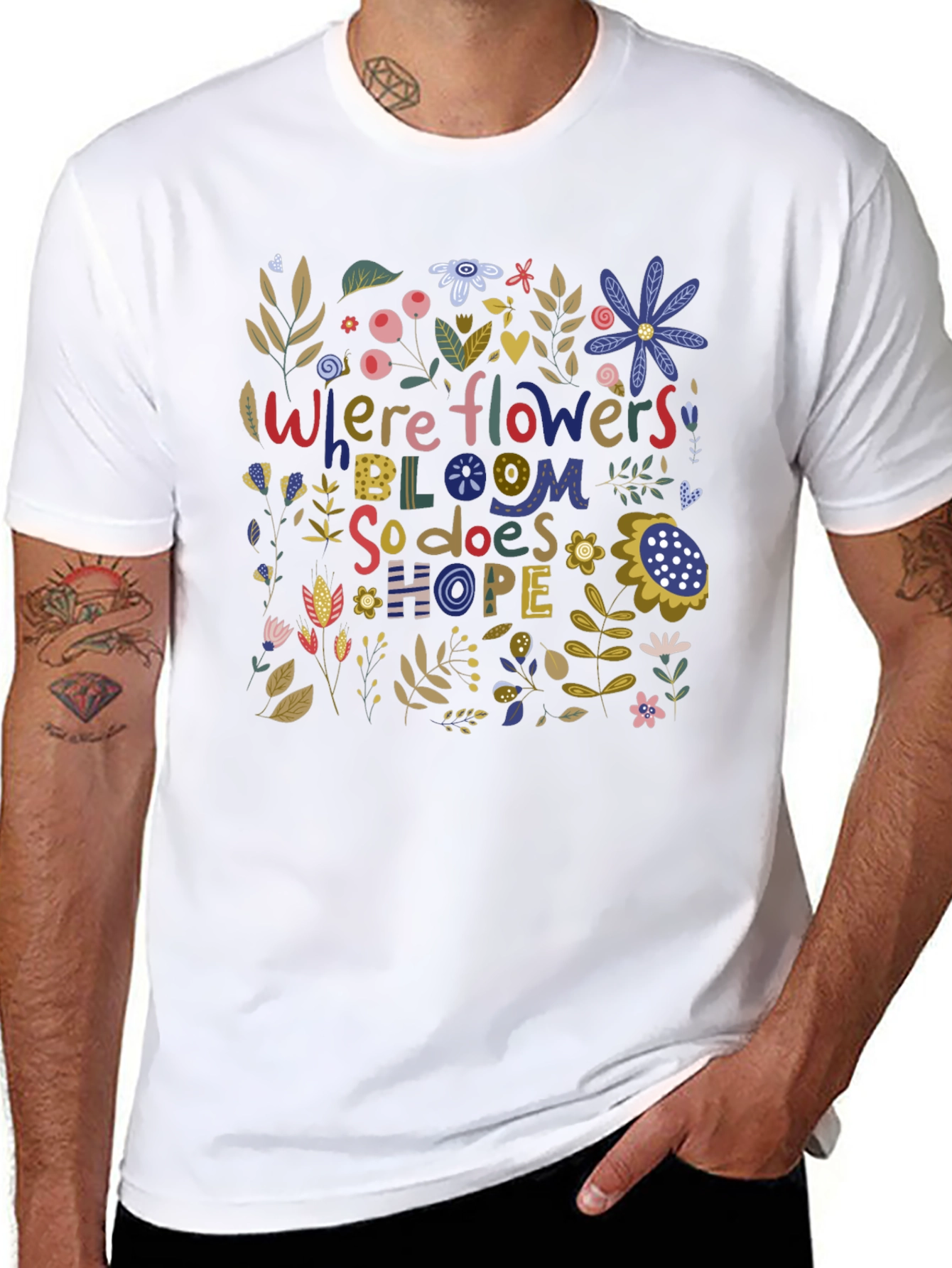 Floral Hope Graphic Tee - Where Flowers Bloom