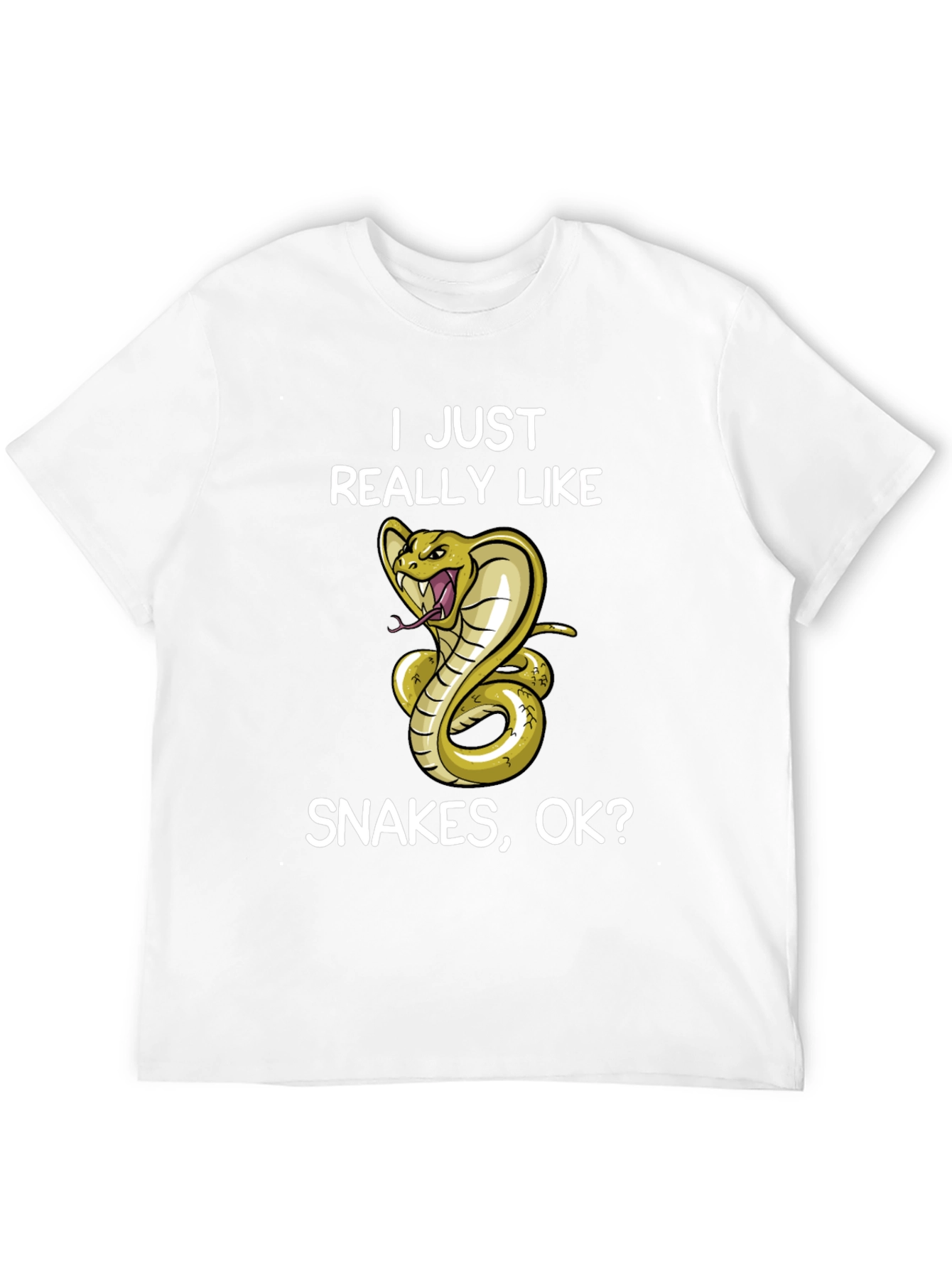 I Just Really Like Snakes OK? Black T-Shirt