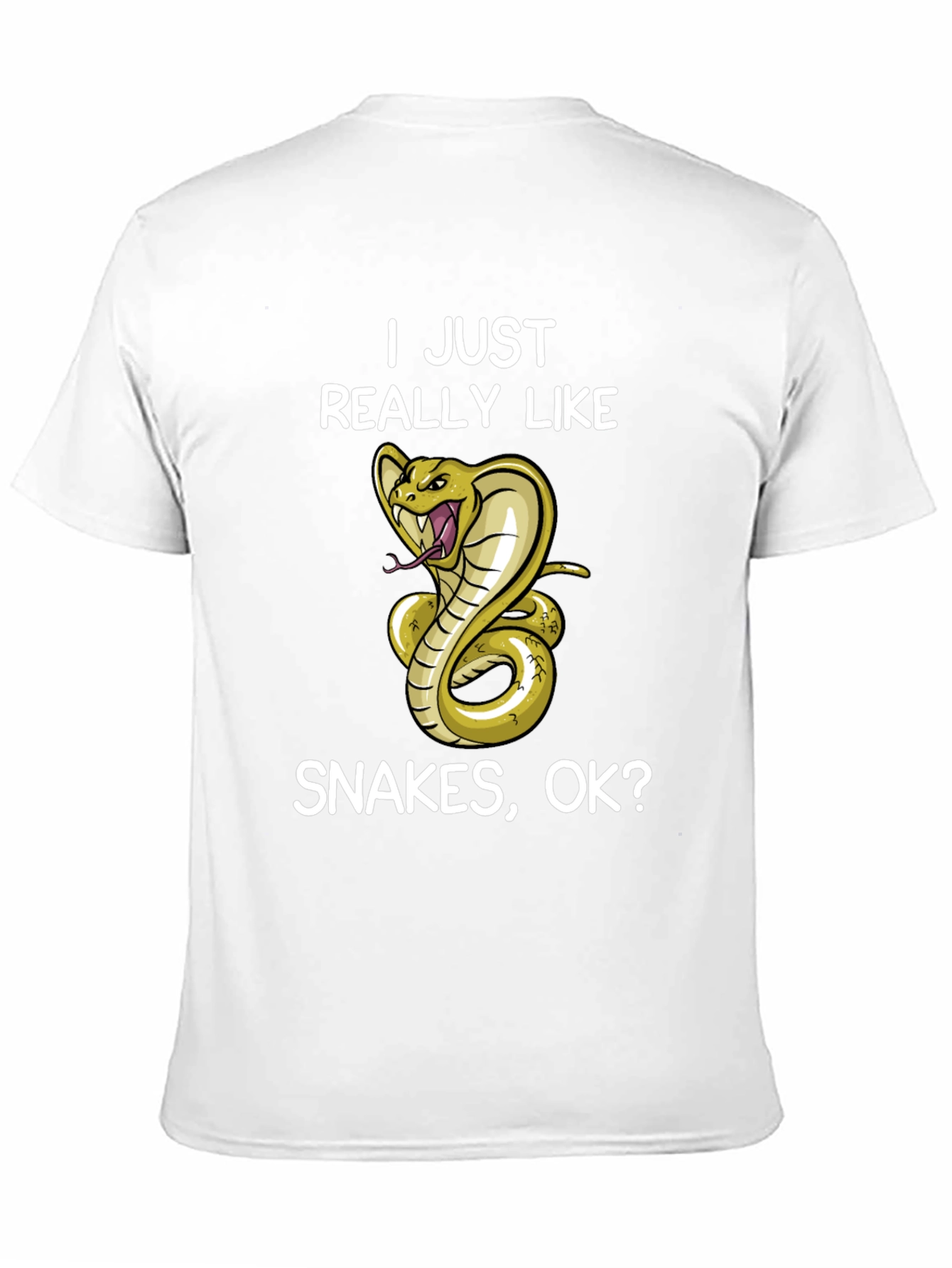 I Just Really Like Snakes OK? Black T-Shirt