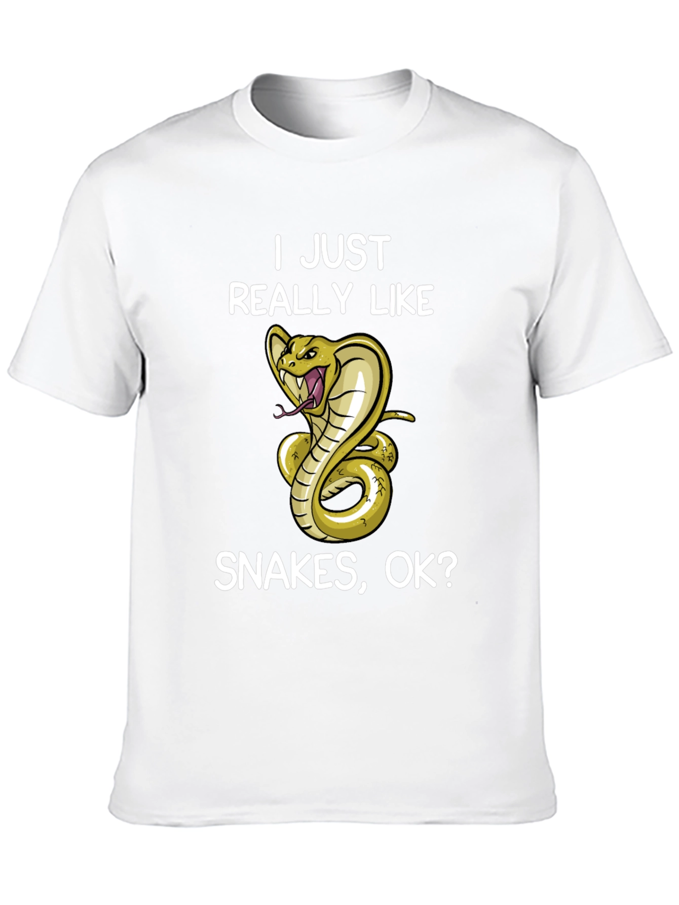I Just Really Like Snakes OK? Black T-Shirt