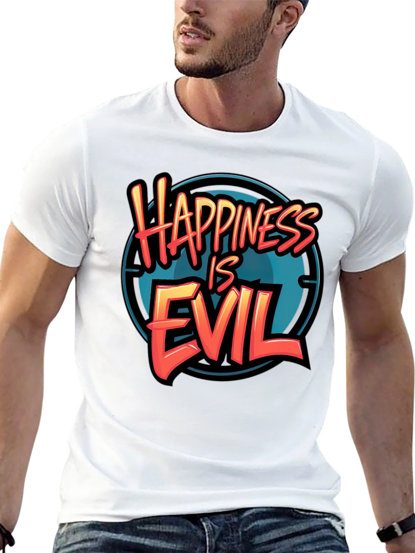Happiness is Evil T-Shirt - Graphic Tee