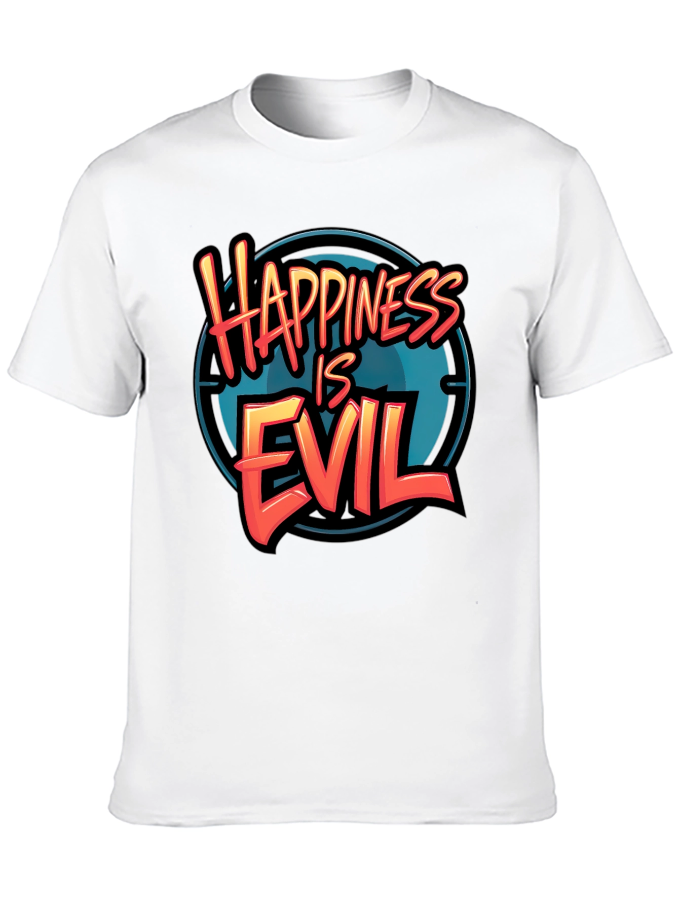 Happiness is Evil T-Shirt - Graphic Tee