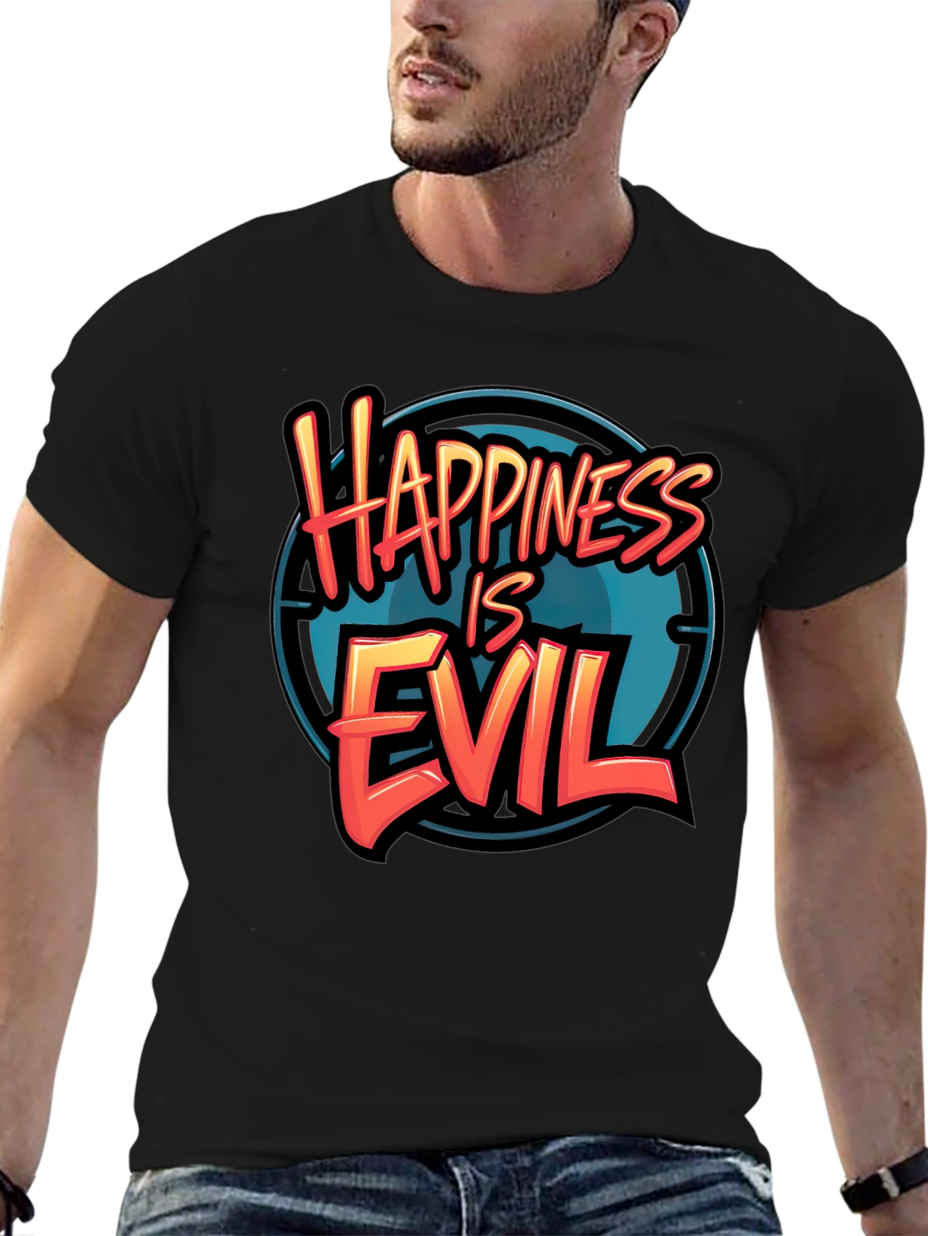 Happiness is Evil T-Shirt - Graphic Tee