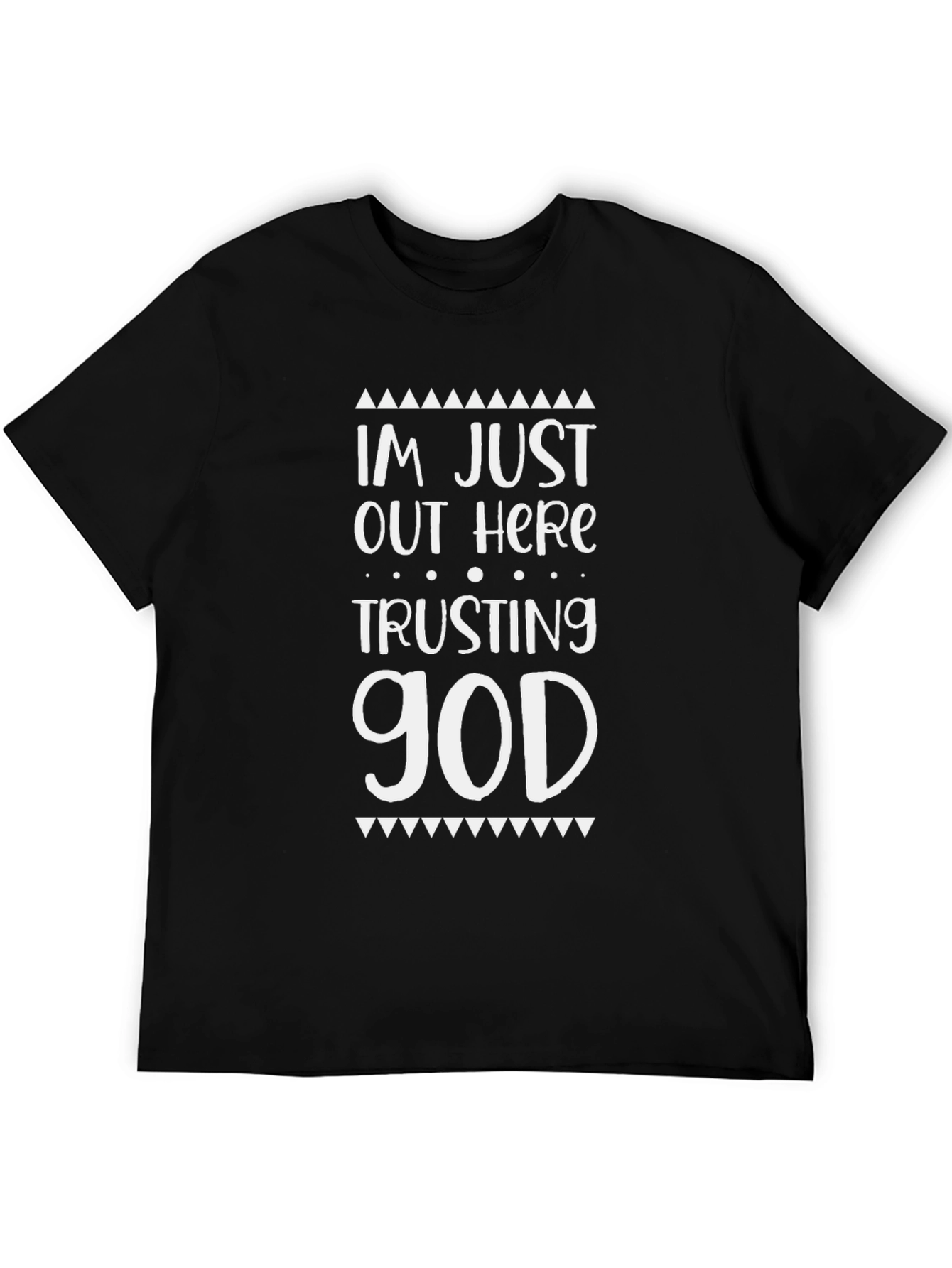 Trusting God Graphic Tee - Black Cotton Shirt