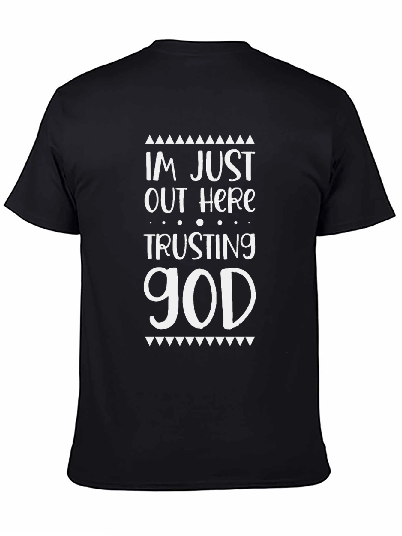 Trusting God Graphic Tee - Black Cotton Shirt